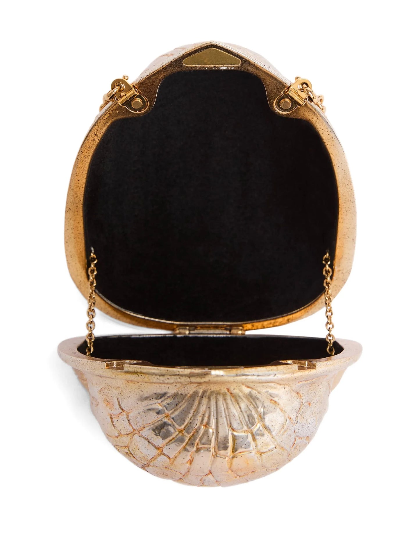 walnut-shell clutch bag