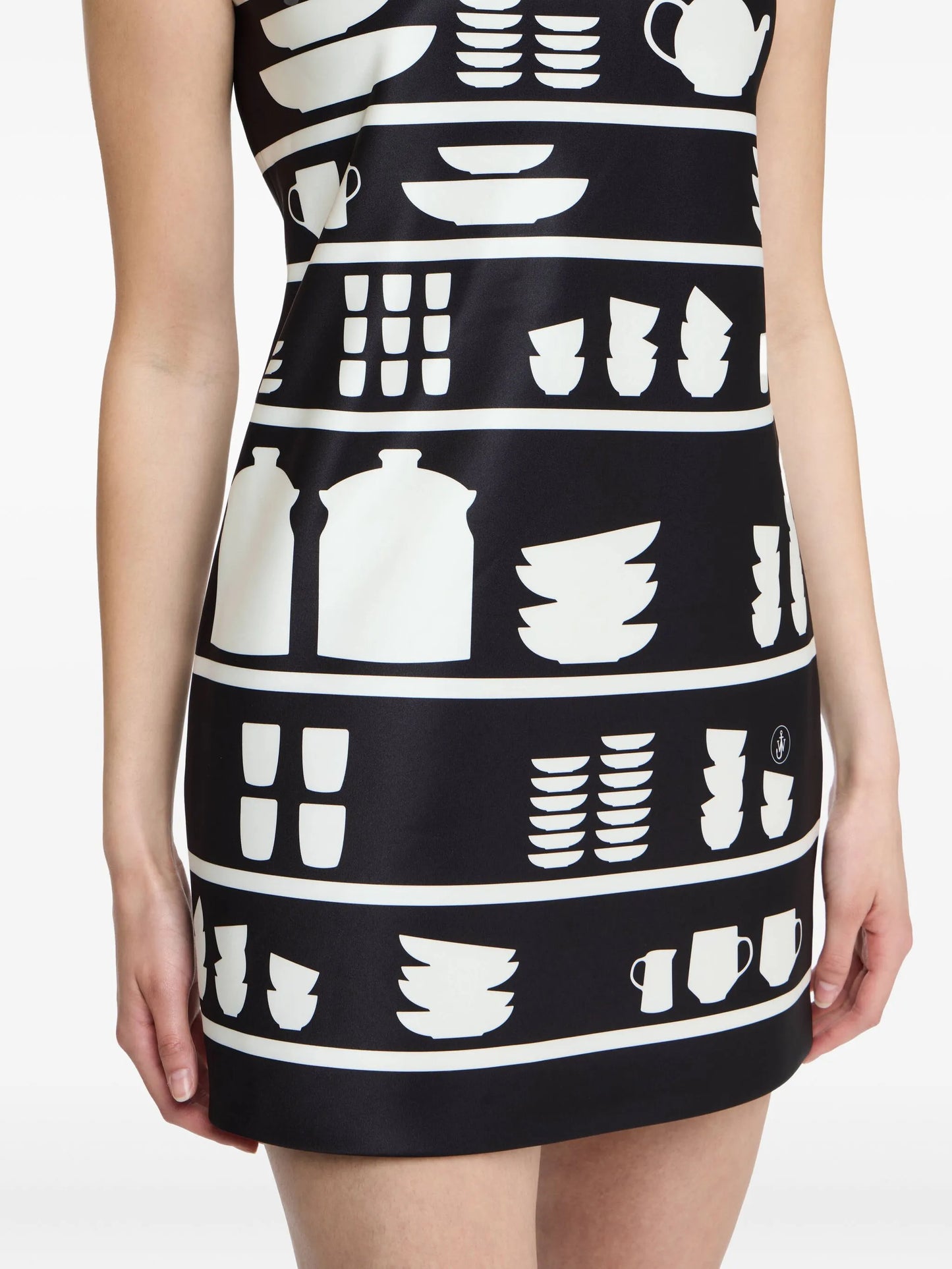 pottery-print mini dress