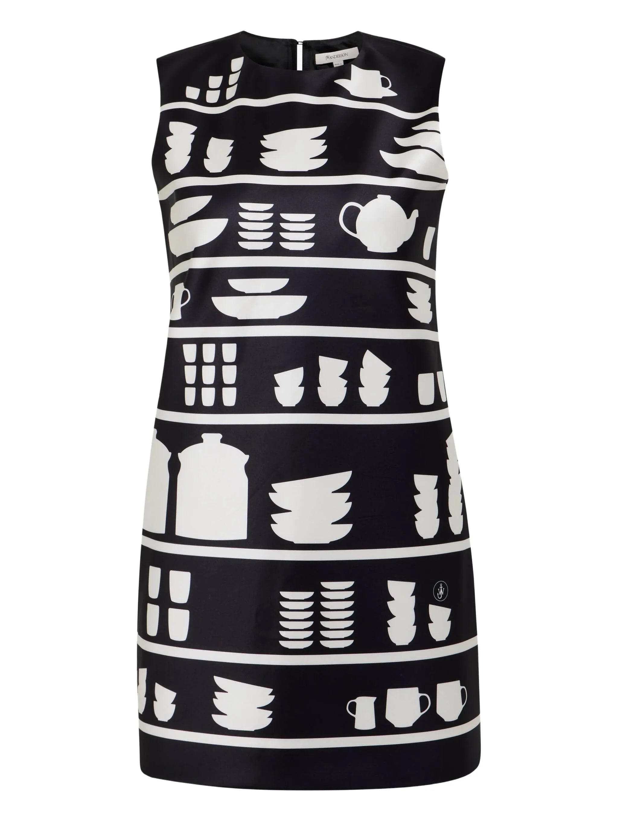 pottery-print mini dress