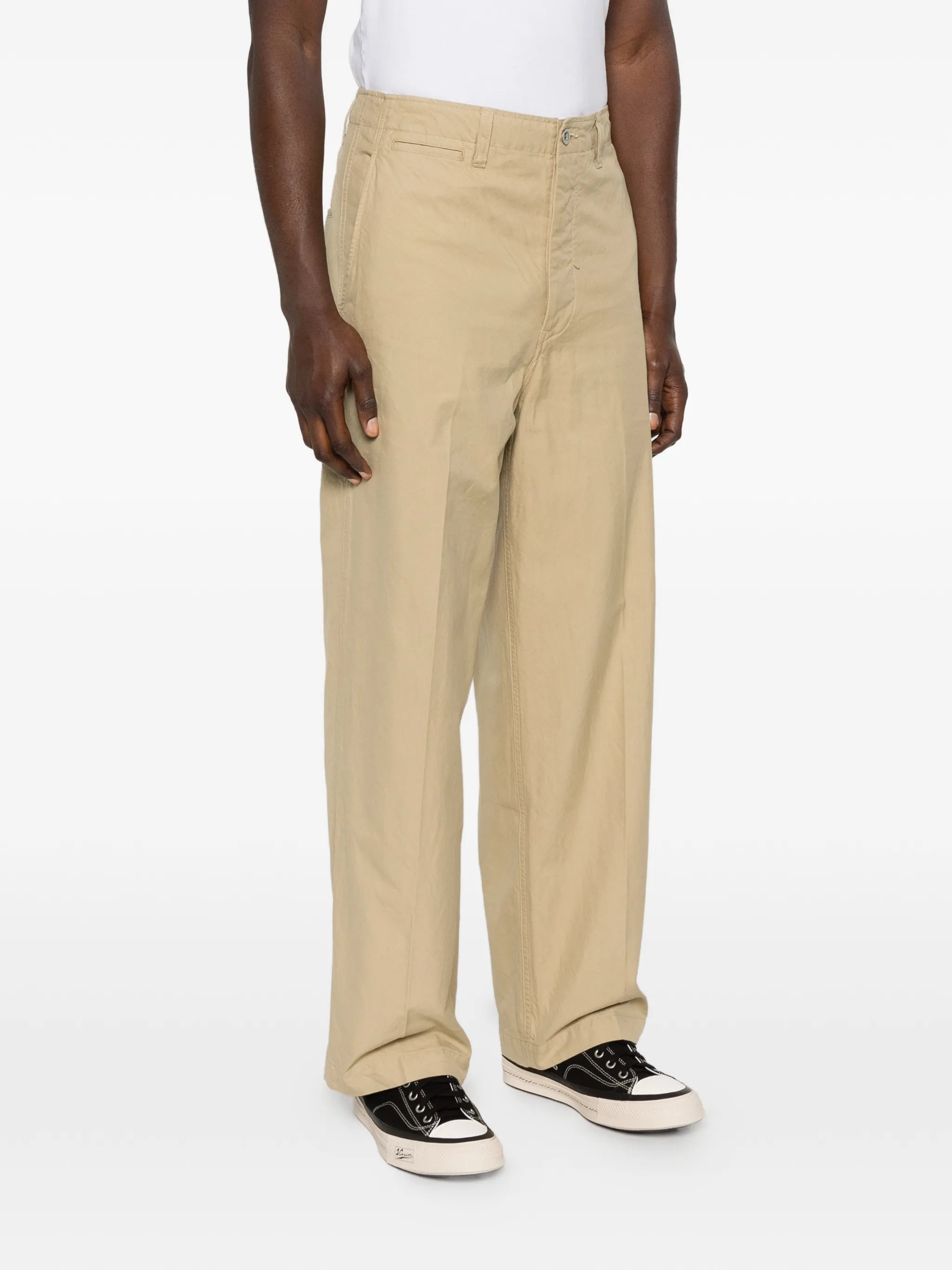 Broader chino trousers