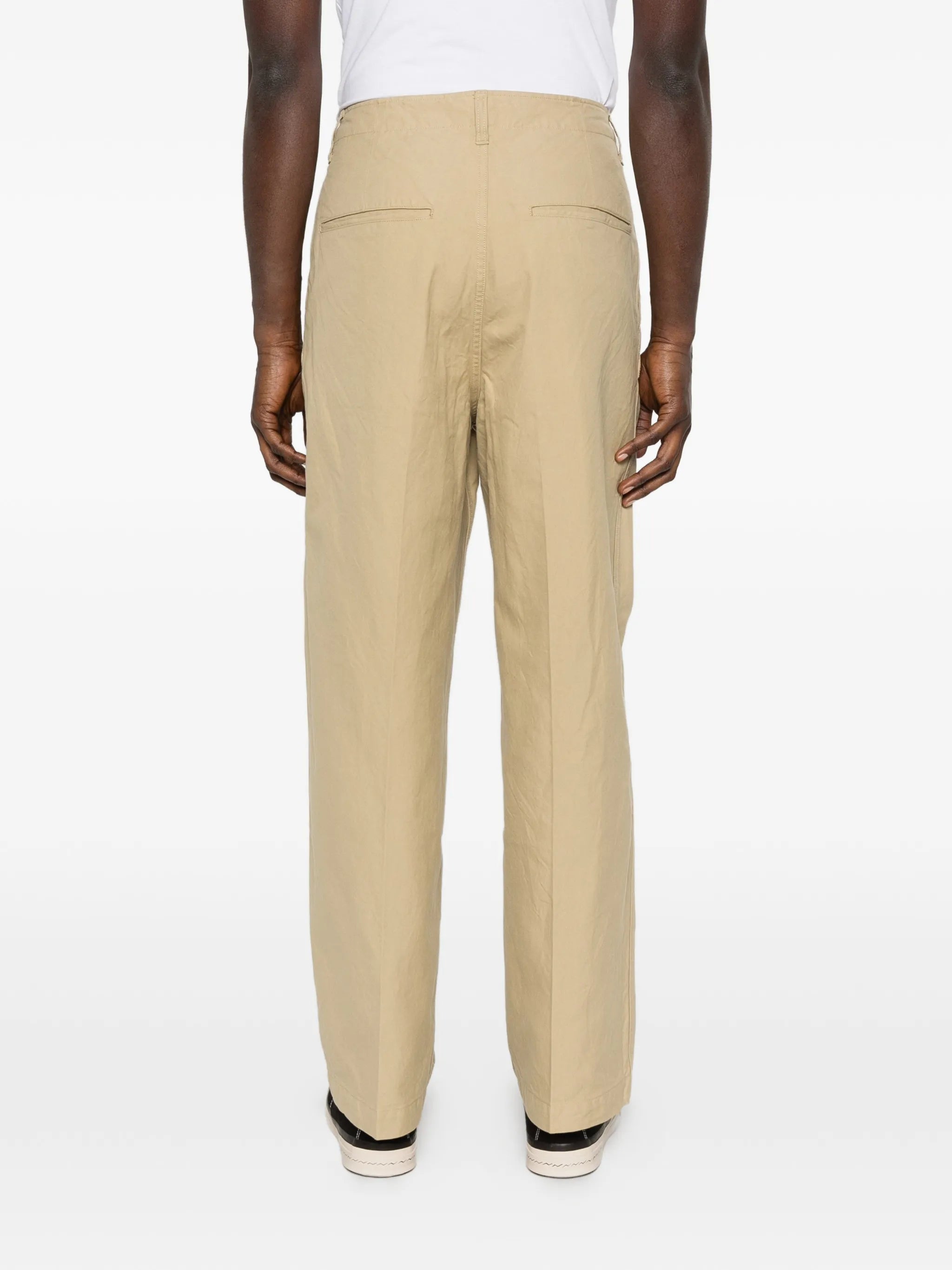 Broader chino trousers