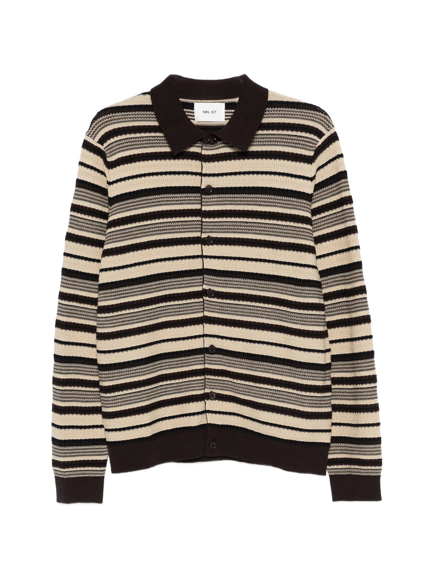 Nolan LS Polo 60016 striped-detail cardigan