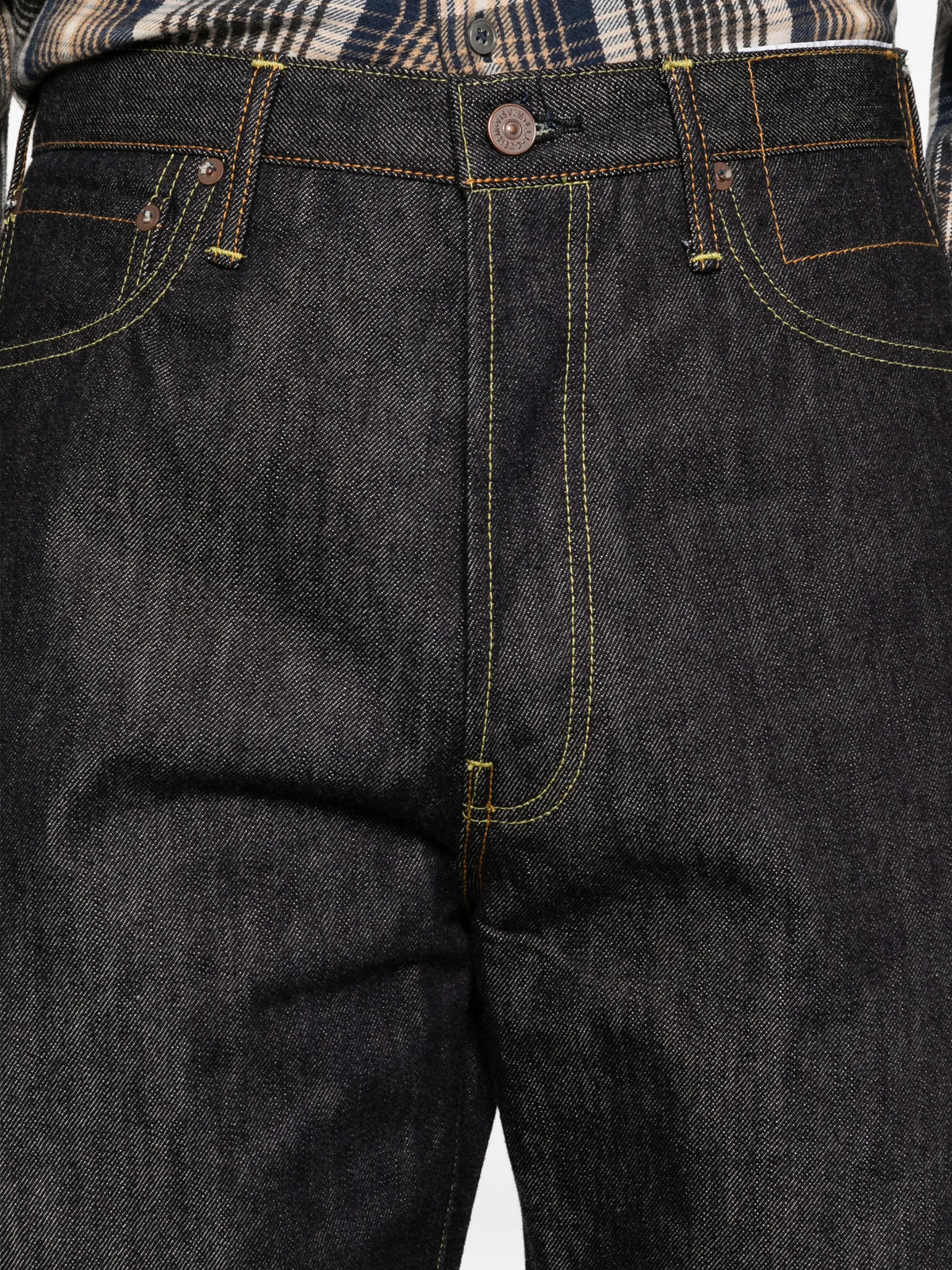 Social Sculpture 01 wide raw jeans