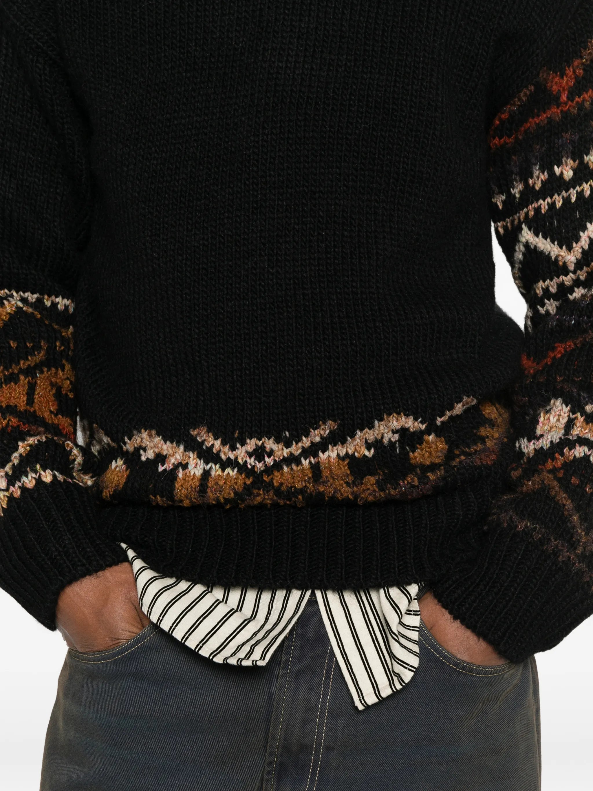 Emil patterned crew-neck sweater