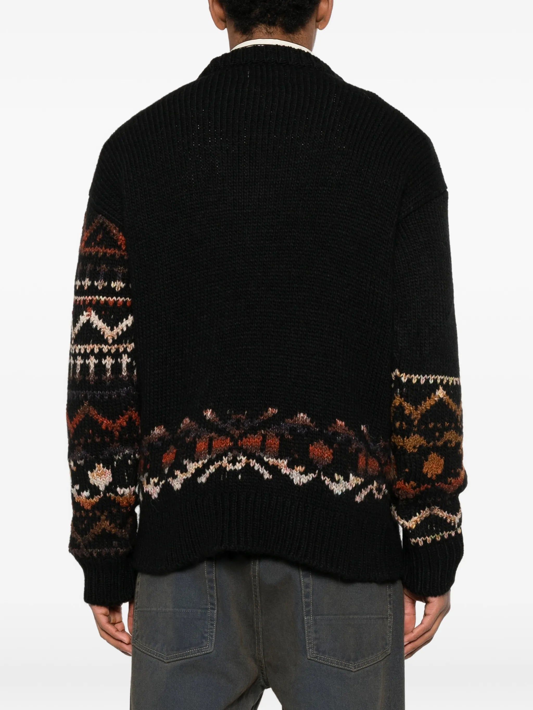 Emil patterned crew-neck sweater