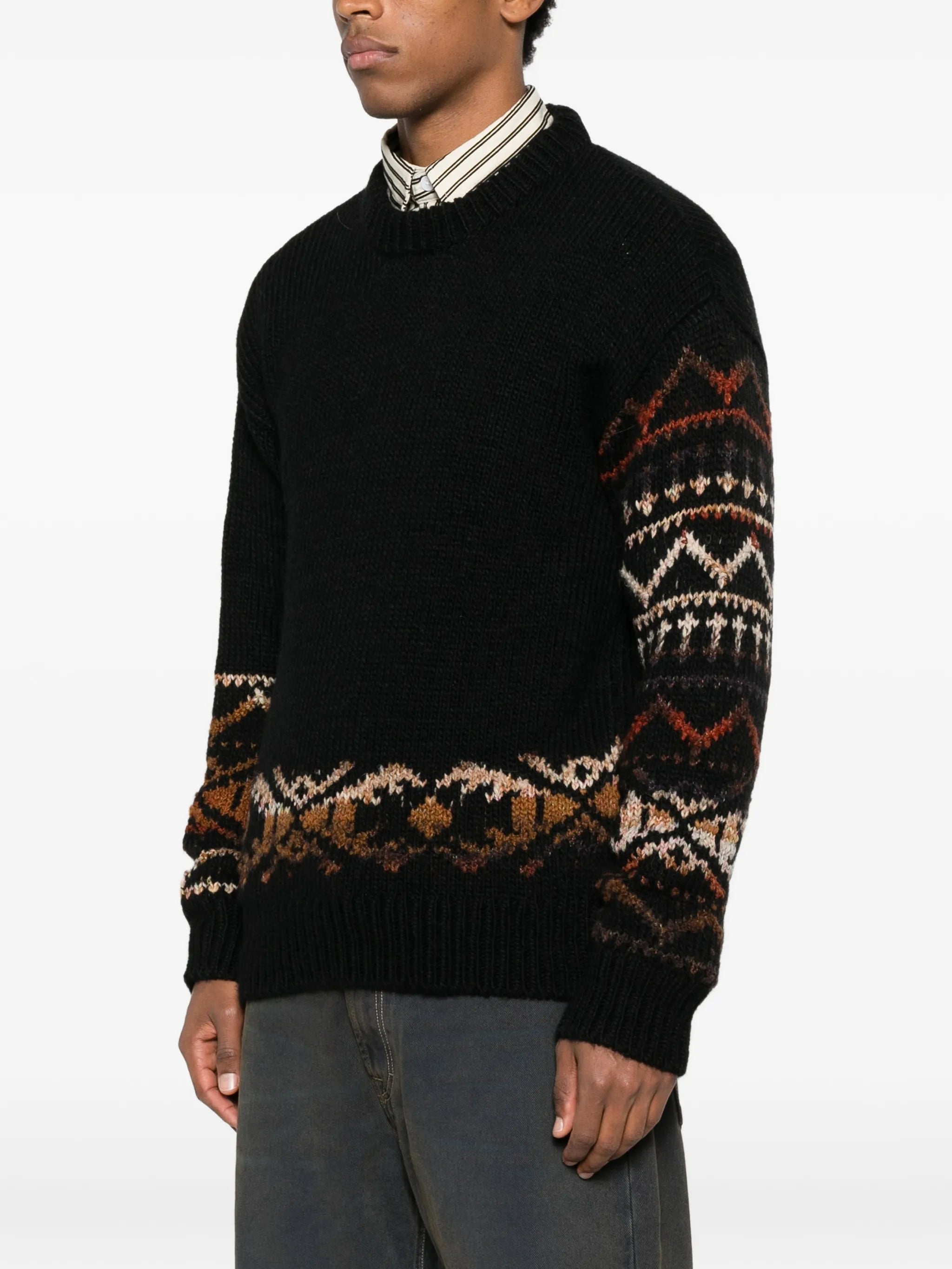 Emil patterned crew-neck sweater
