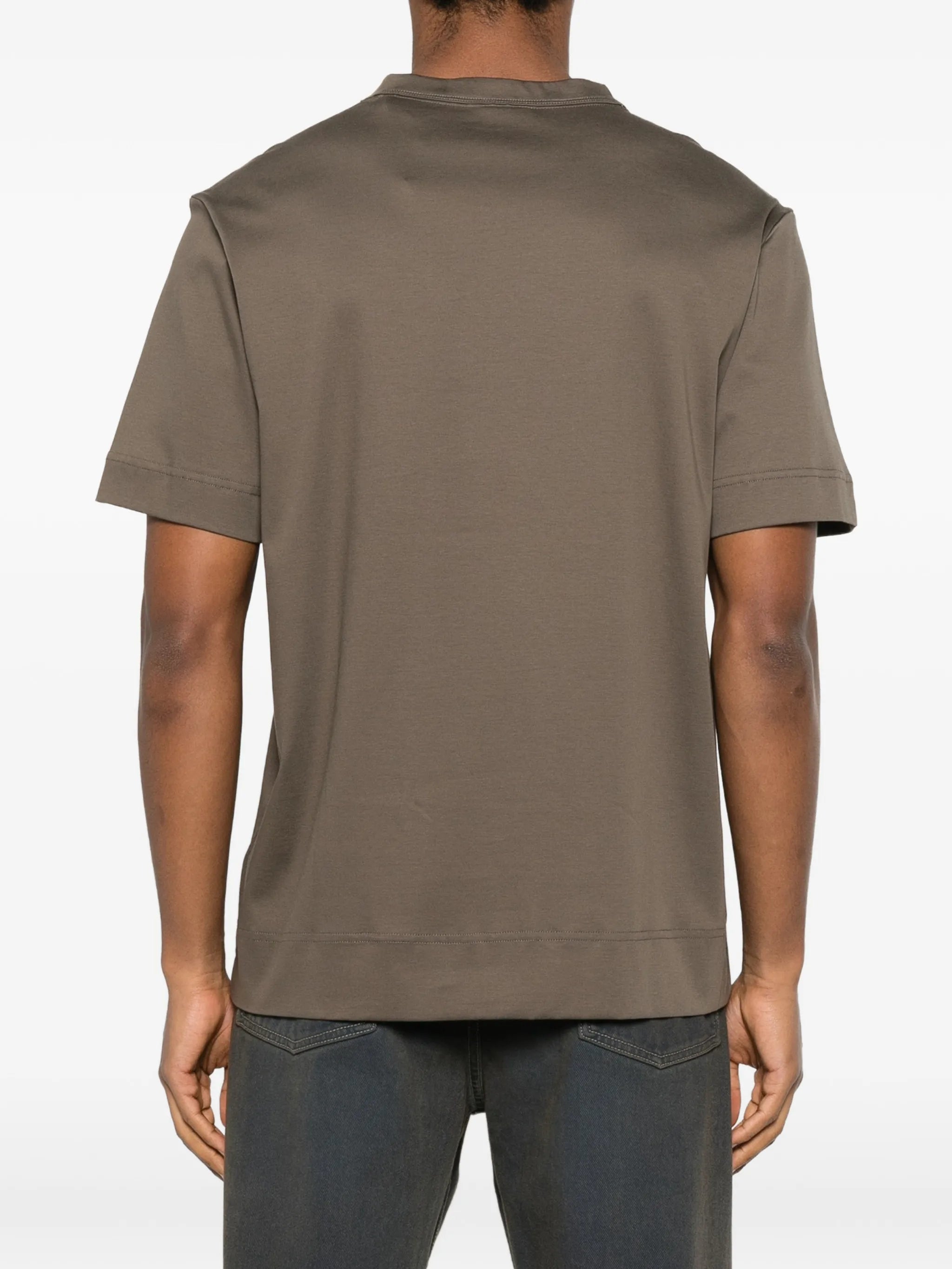 floral-motif T-shirt