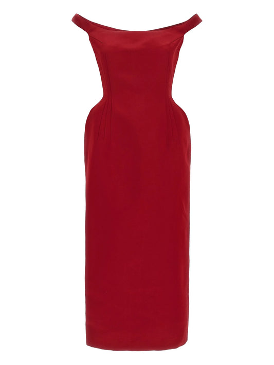 side-seam detail midi dress