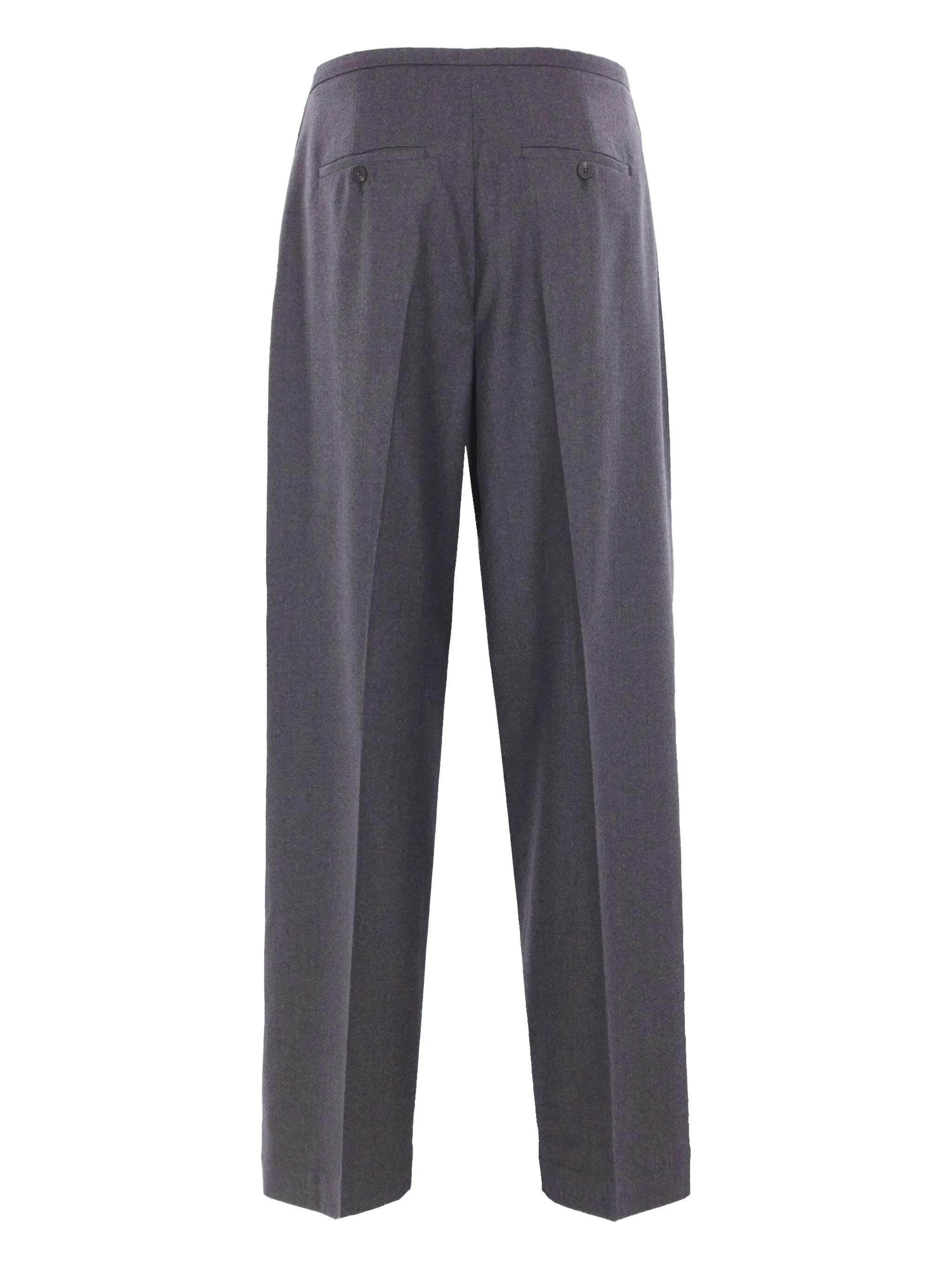 drawstring-waist pleated trousers