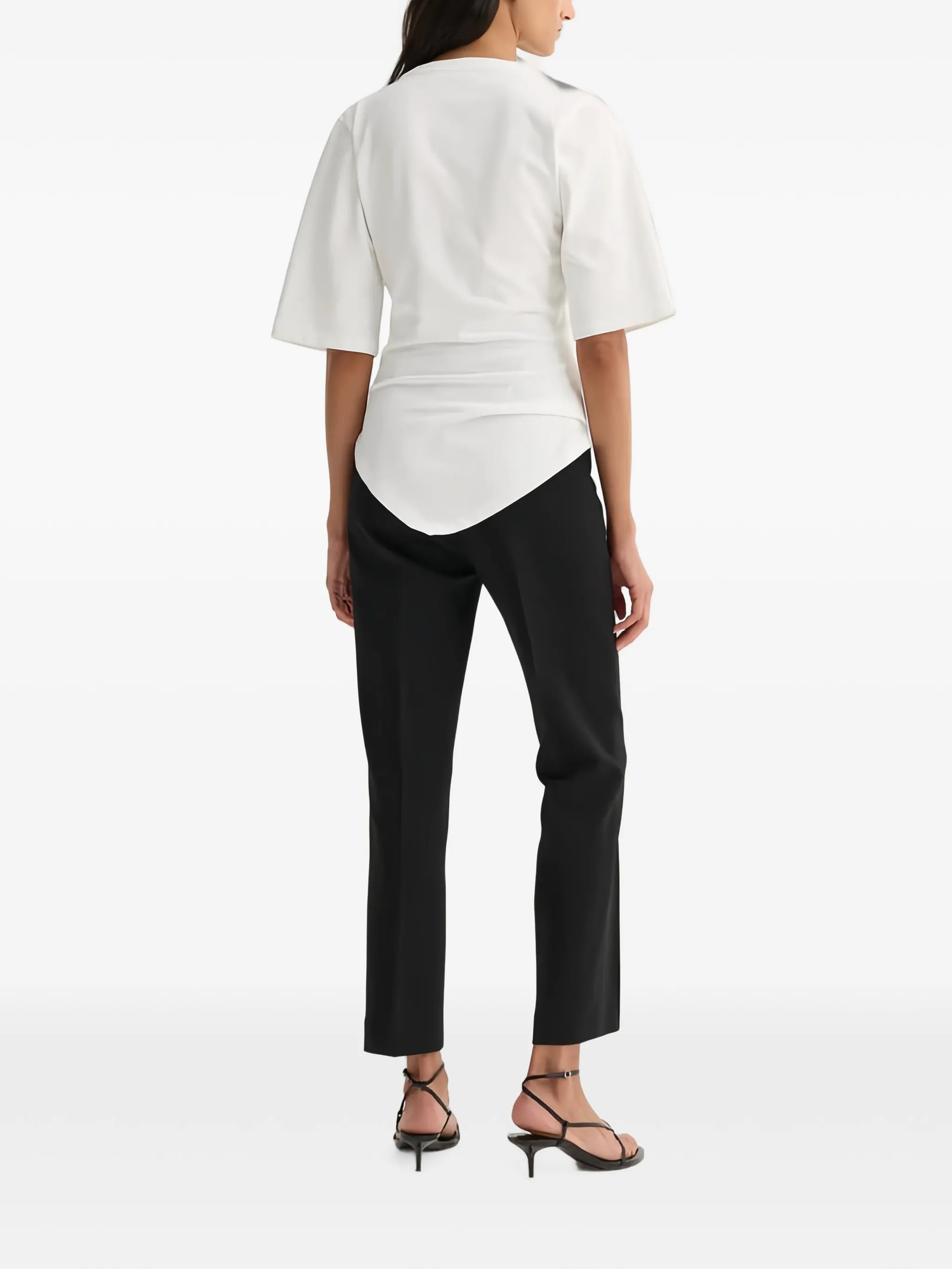 asymmetrical draped T-shirt