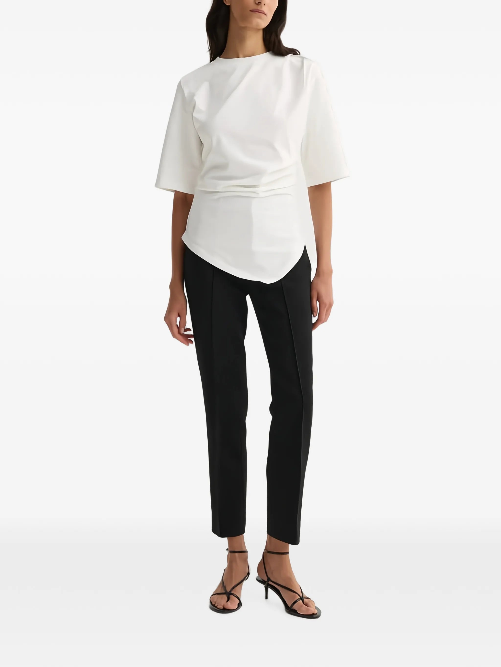 asymmetrical draped T-shirt