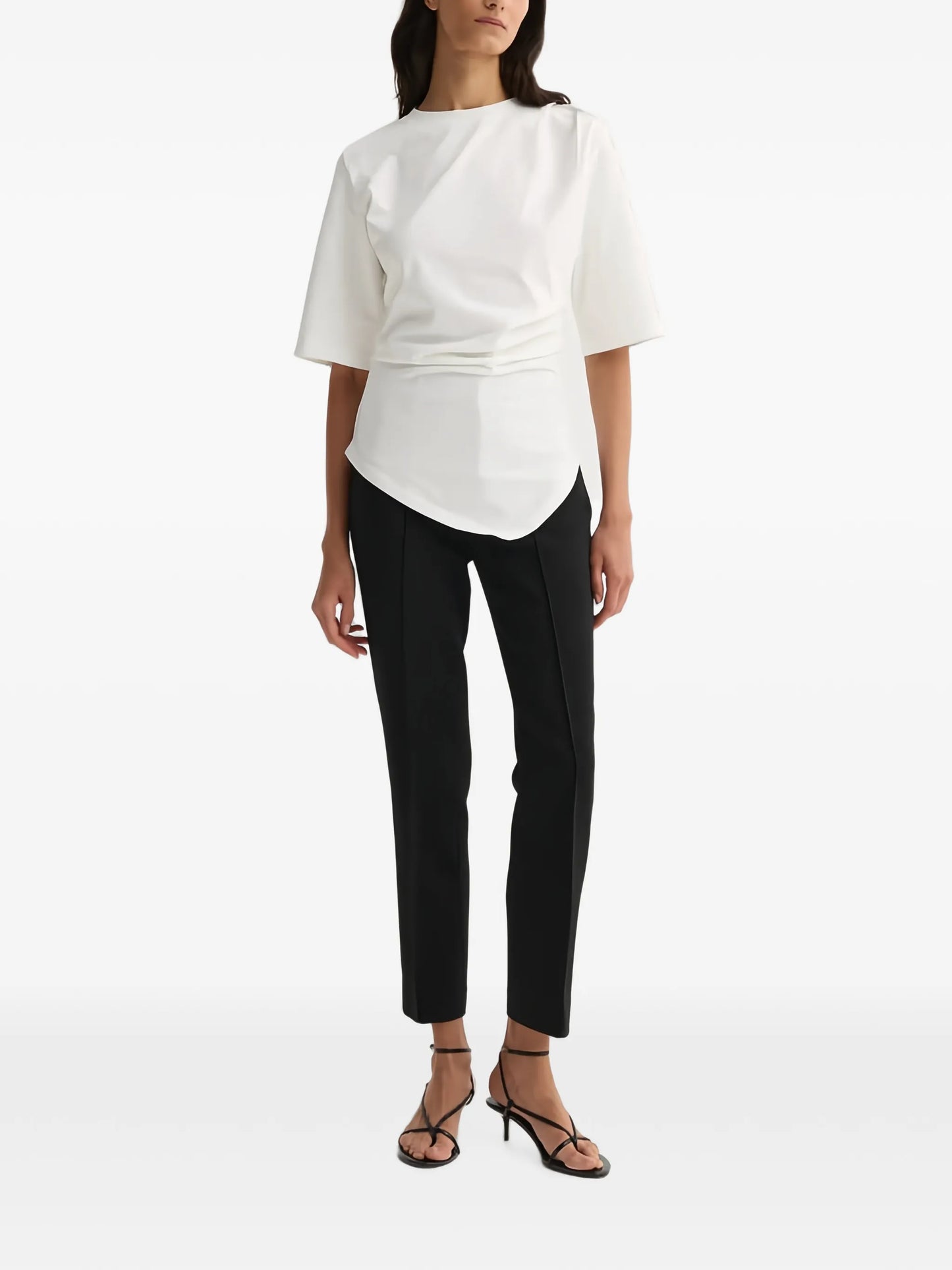 asymmetrical draped T-shirt