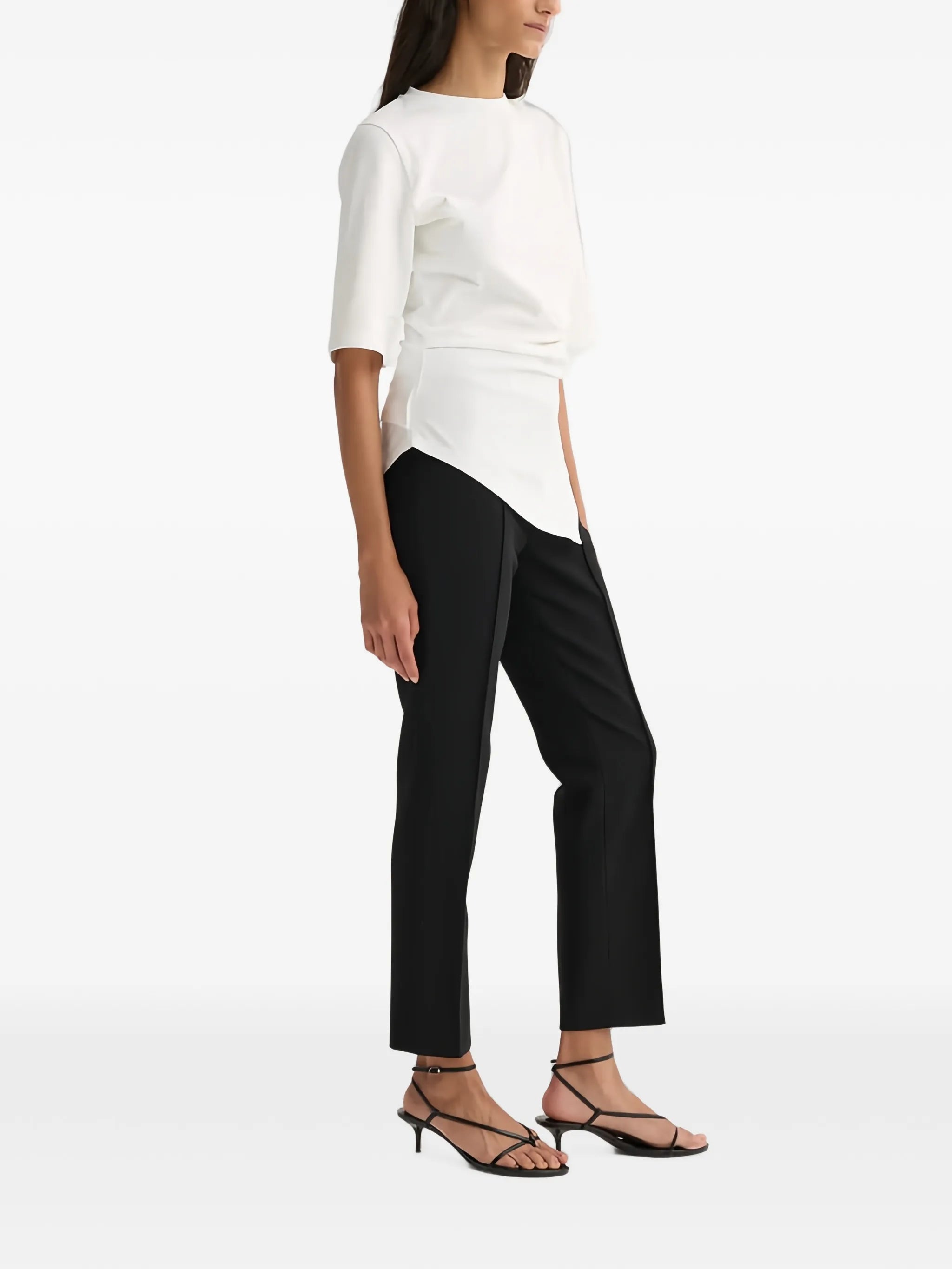 asymmetrical draped T-shirt