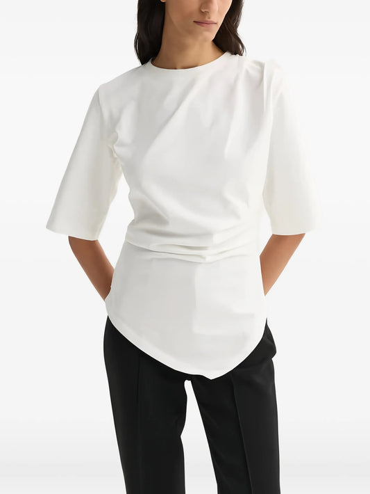 asymmetrical draped T-shirt