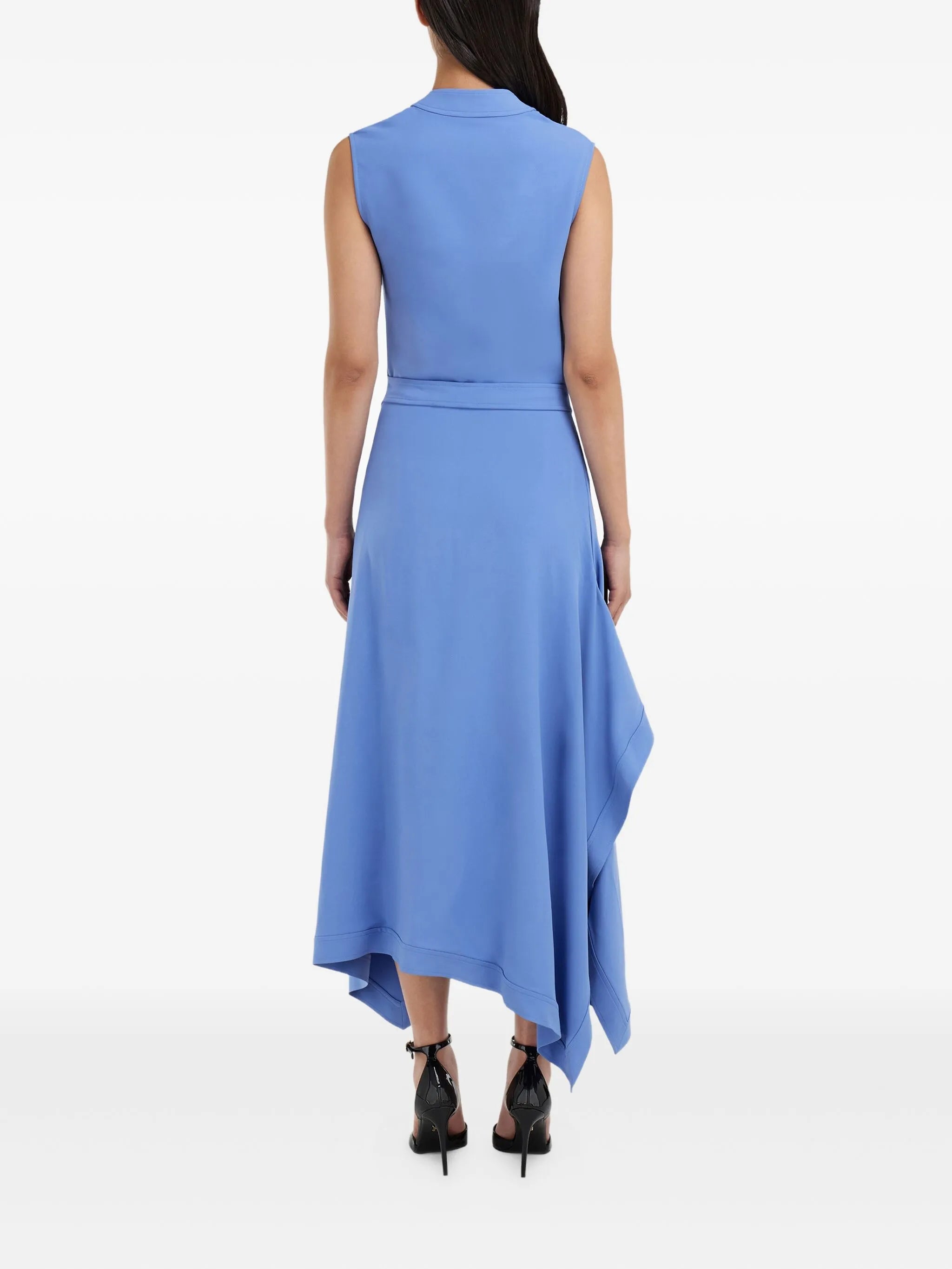cowl-neck asymmetric dress