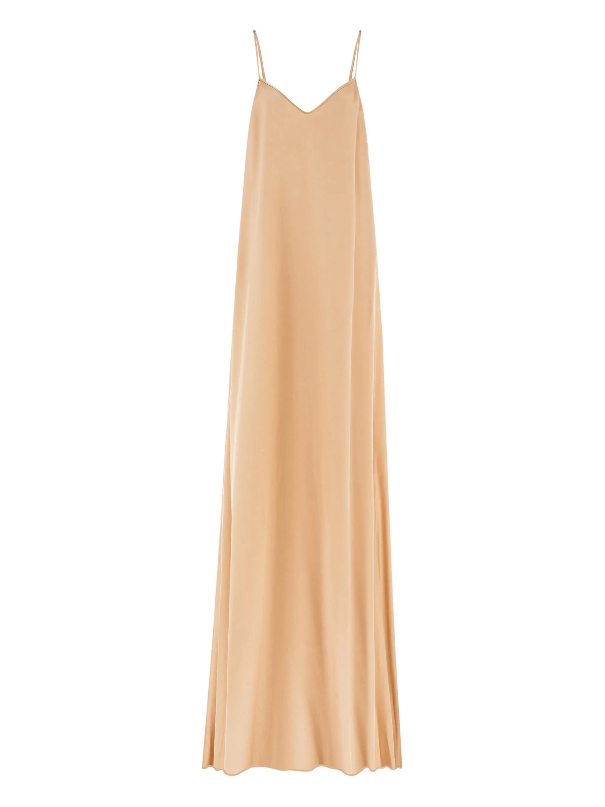 satin slip long dress