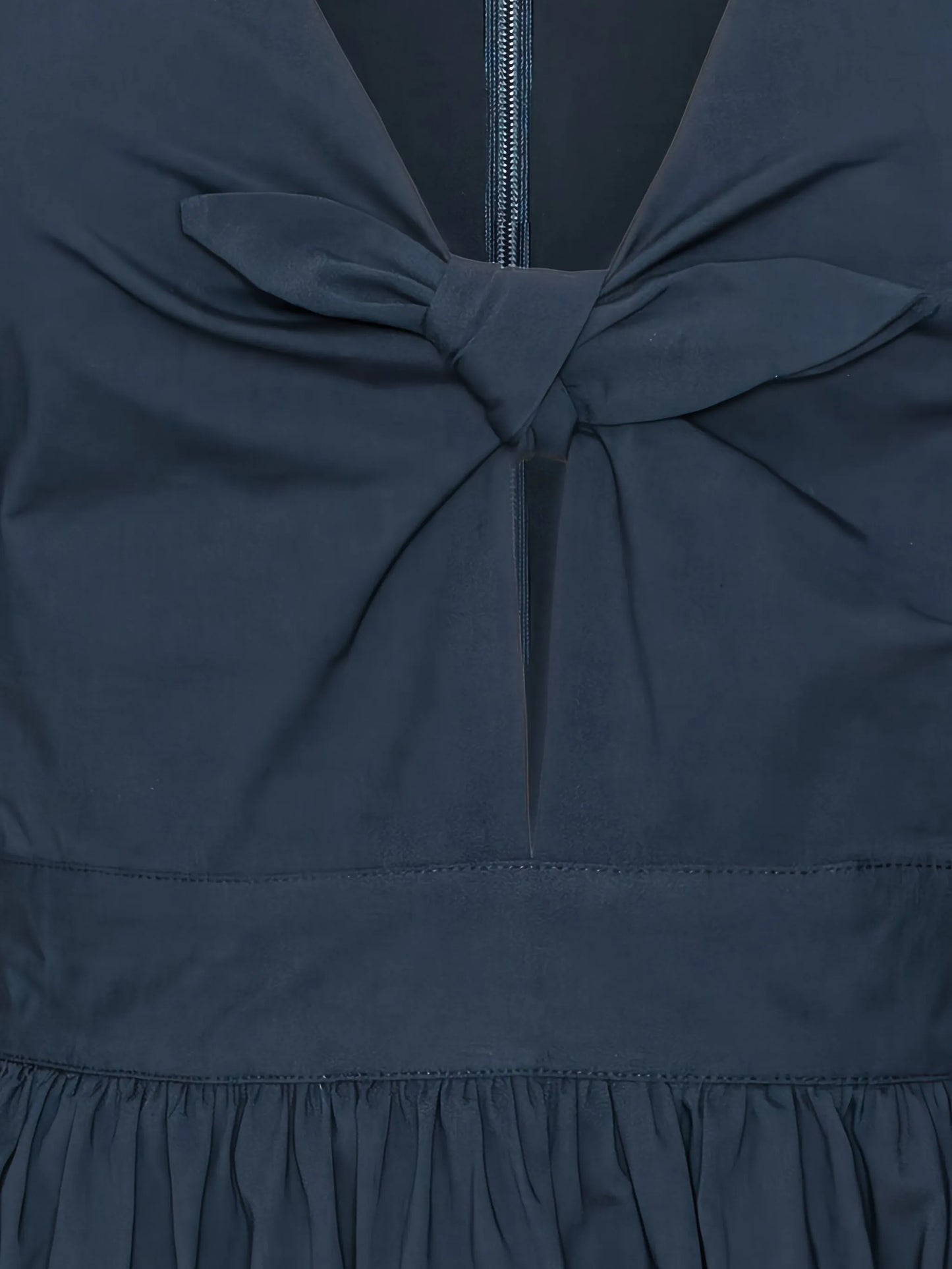 puff-sleeve midi dress