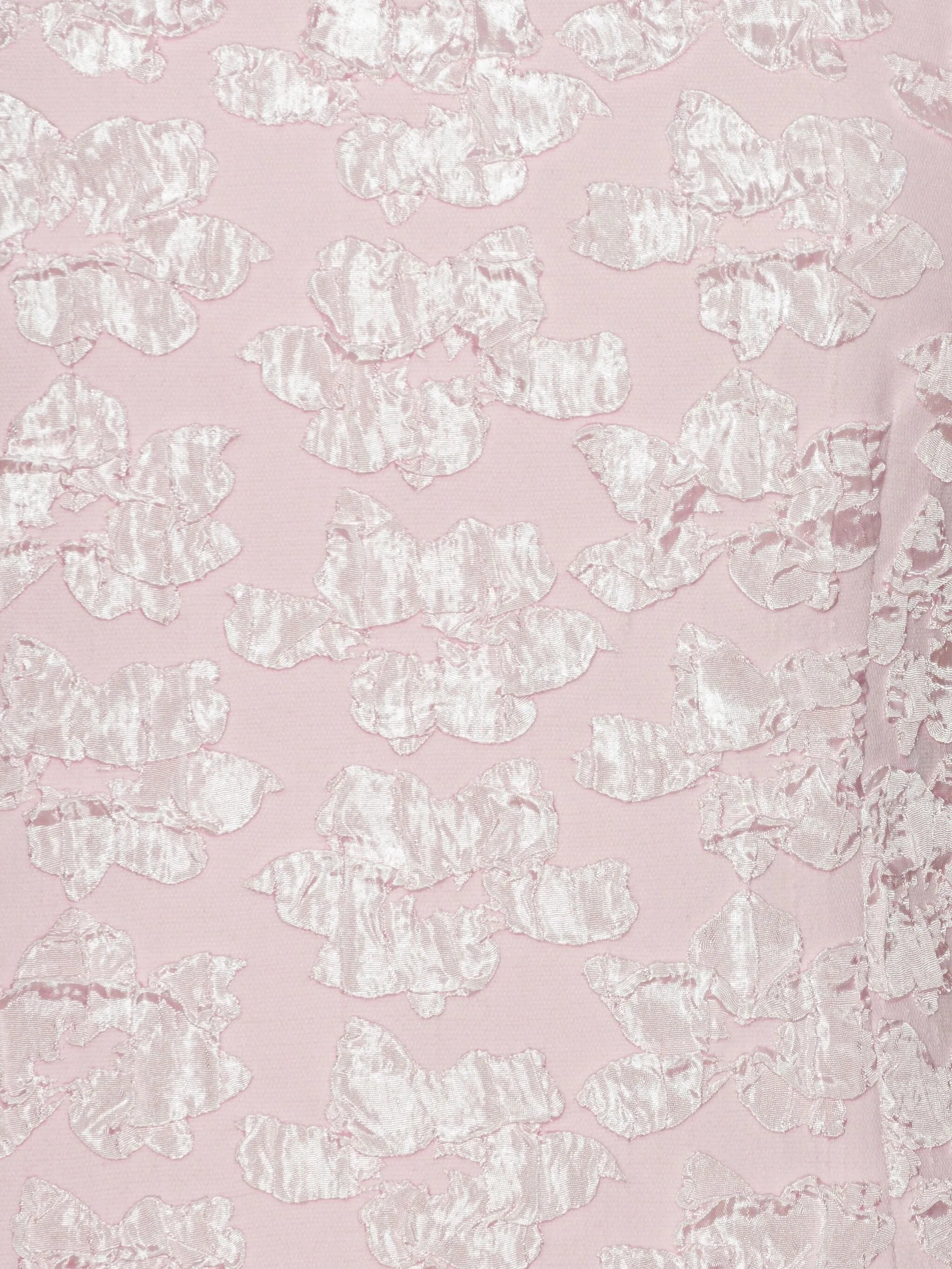puff-sleeve jacquard midi dress