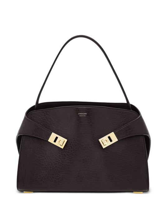 medium Hug Gancini-buckles shoulder bag