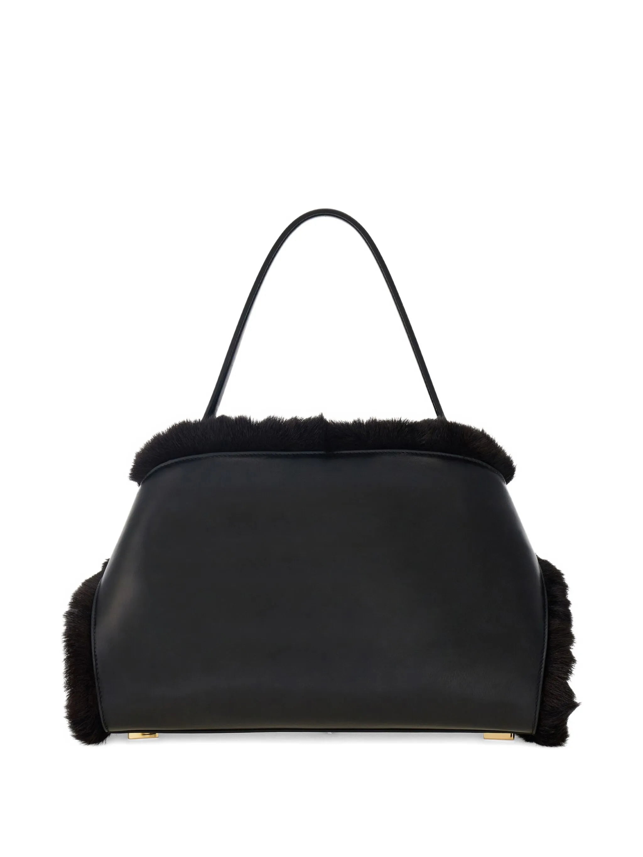 medium Hug Soft fur-trimmed shoulder bag