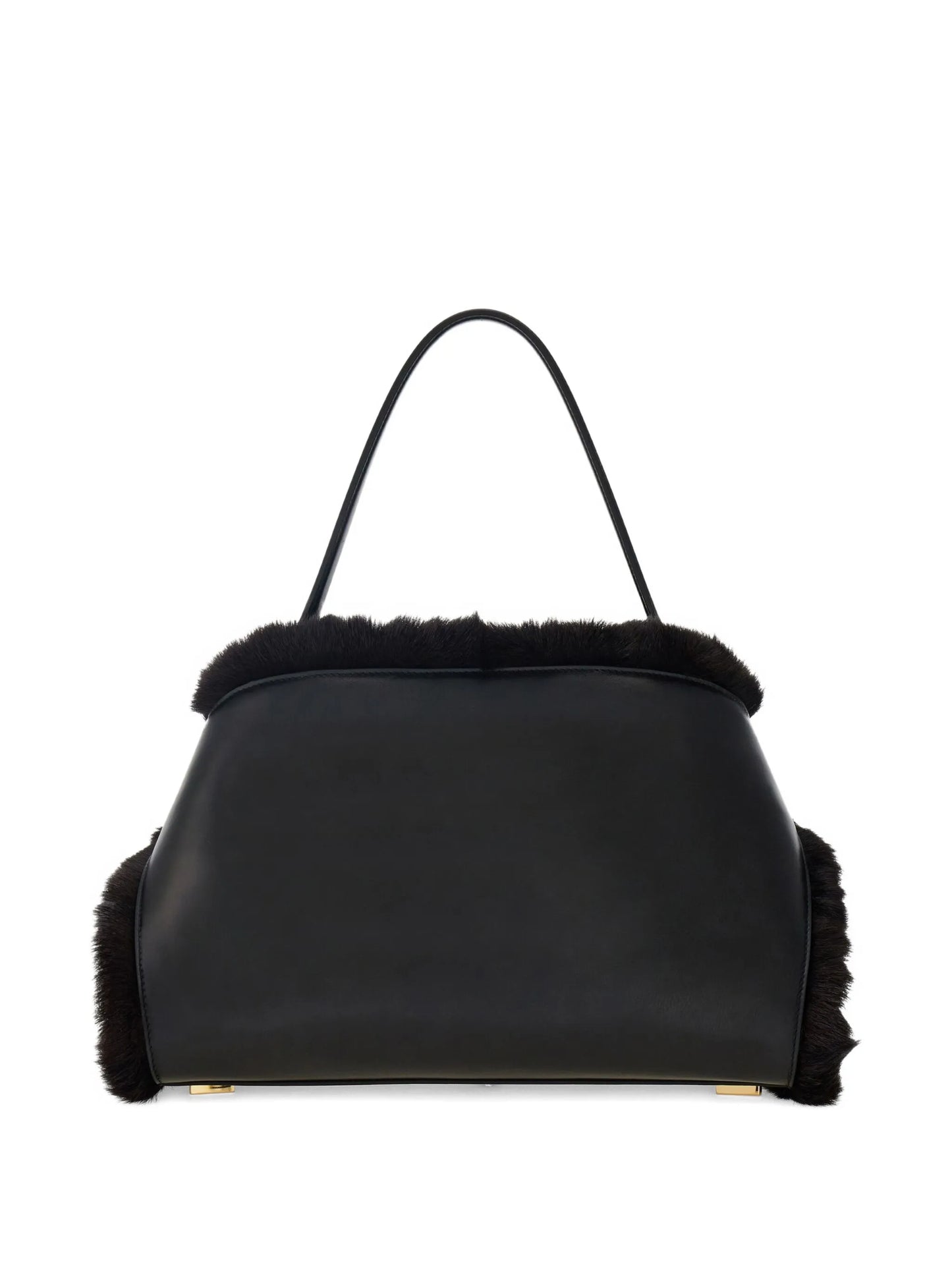 medium Hug Soft fur-trimmed shoulder bag