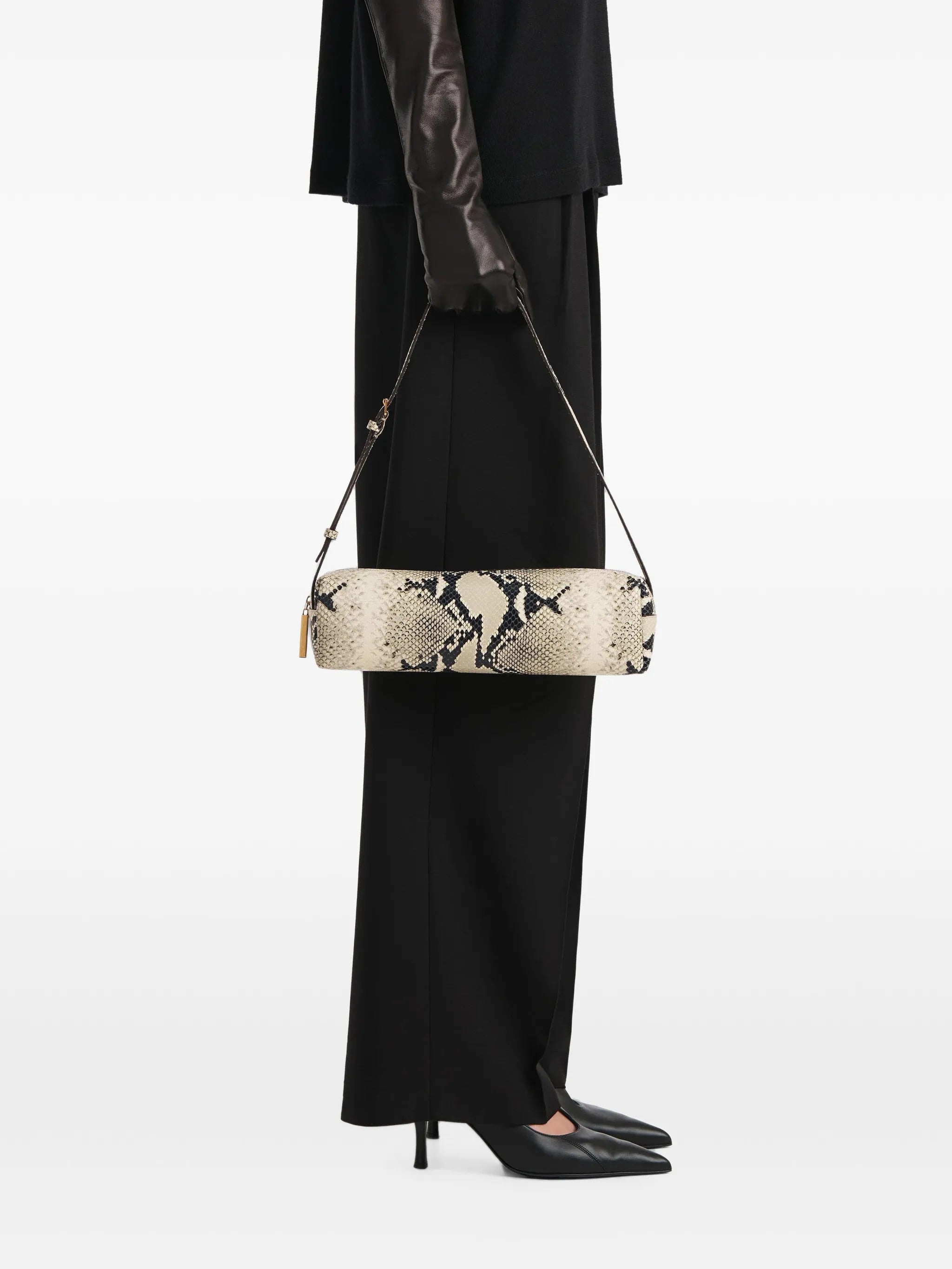 Kye python-embossed leather shoulder bag