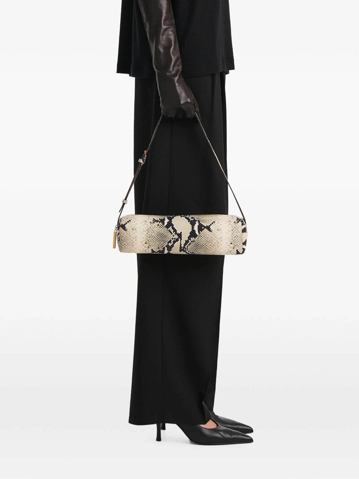 Kye python-embossed leather shoulder bag