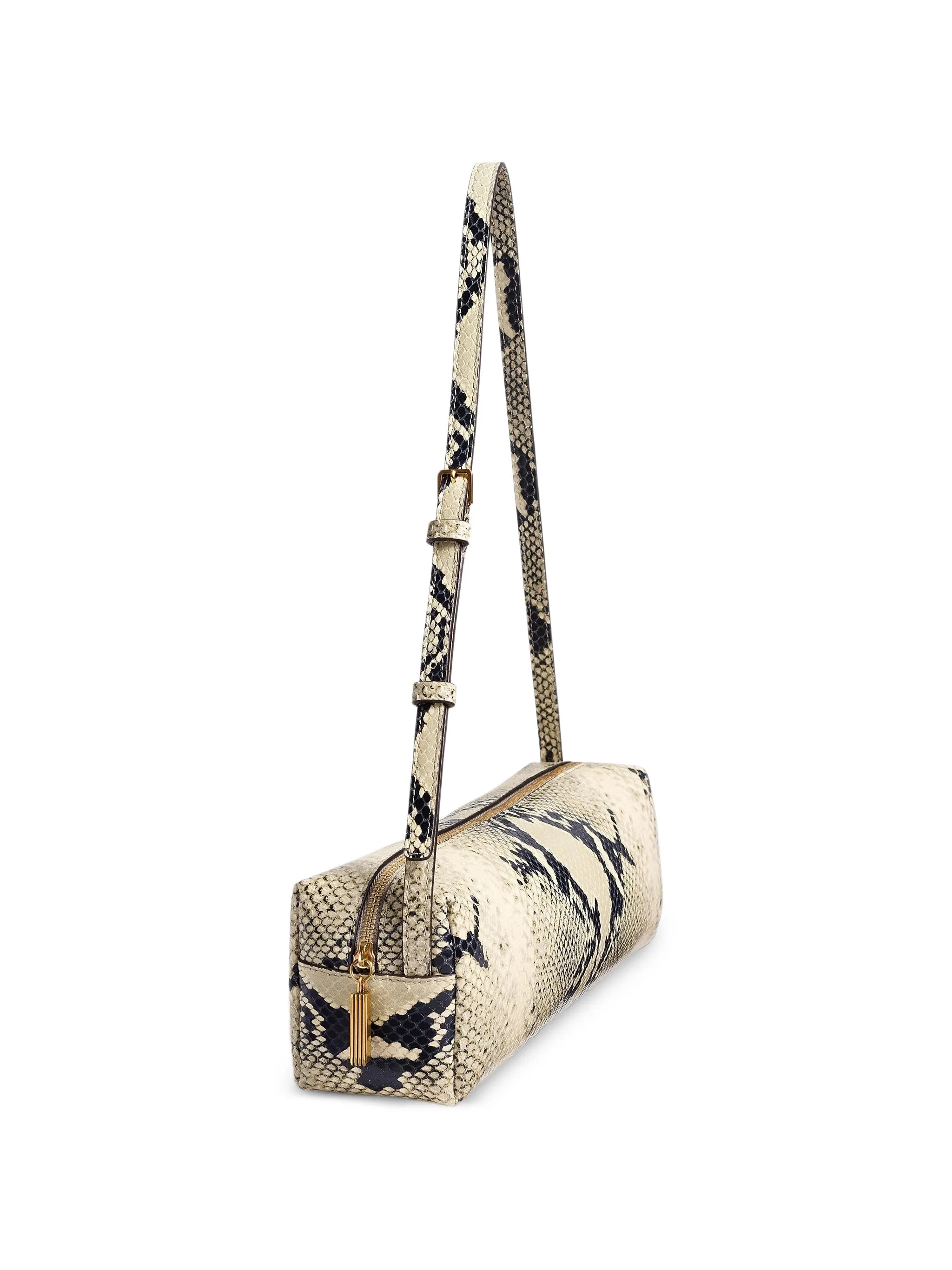 Kye python-embossed leather shoulder bag