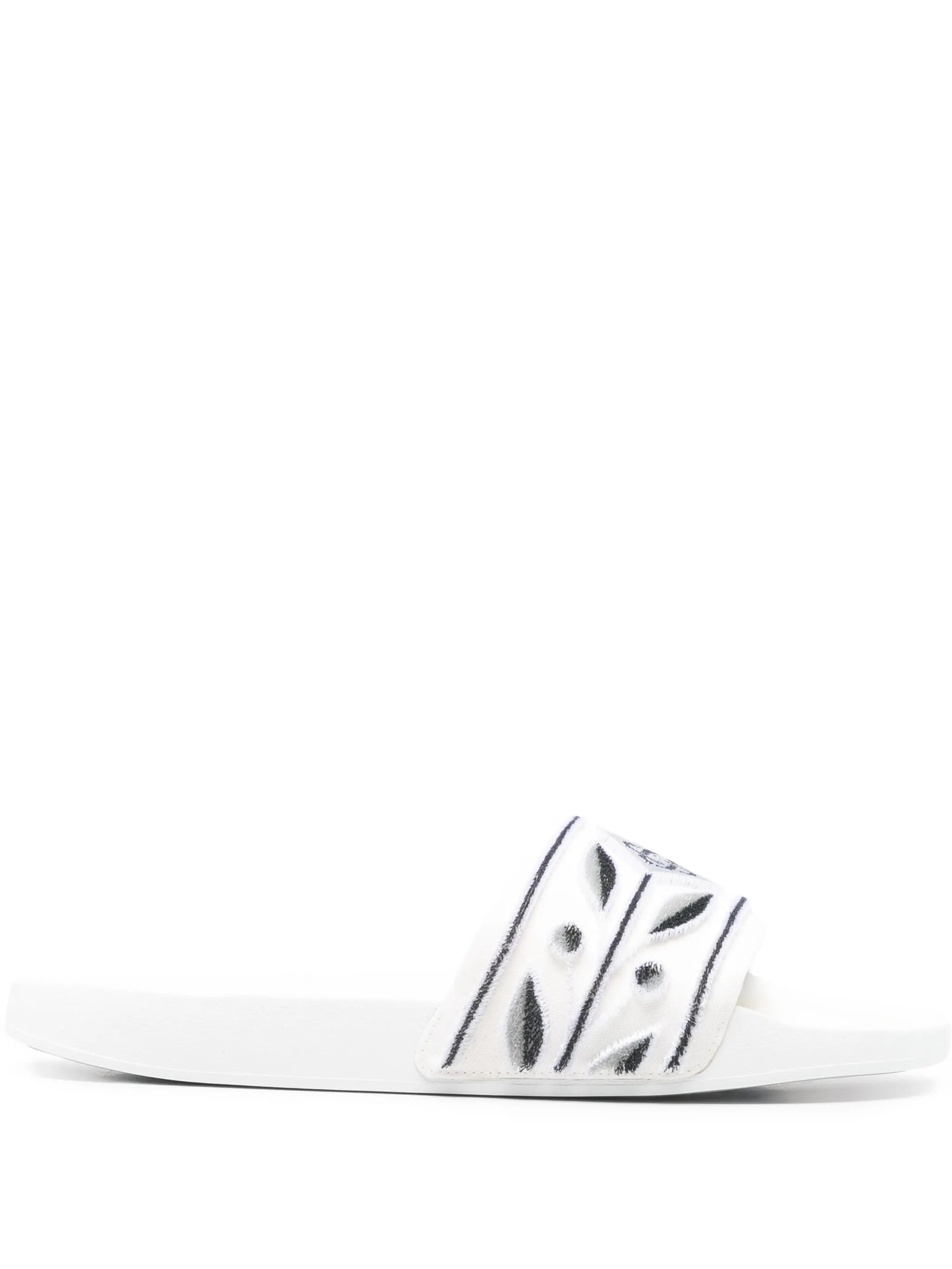 embroidered slides