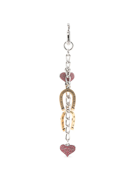 horseshoe heart keyring