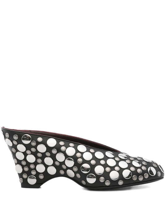 70mm Cloak metallic-studded heeled mules