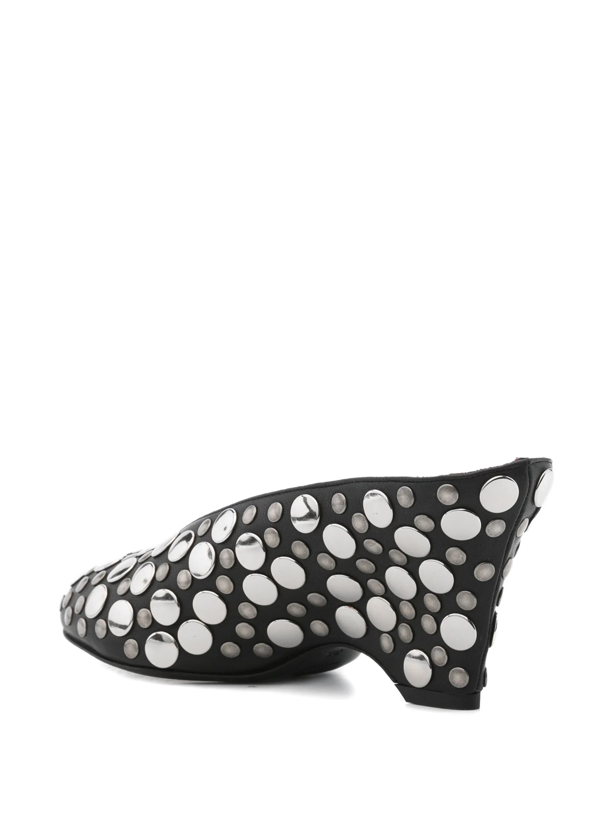 70mm metallic-studded heeled mules