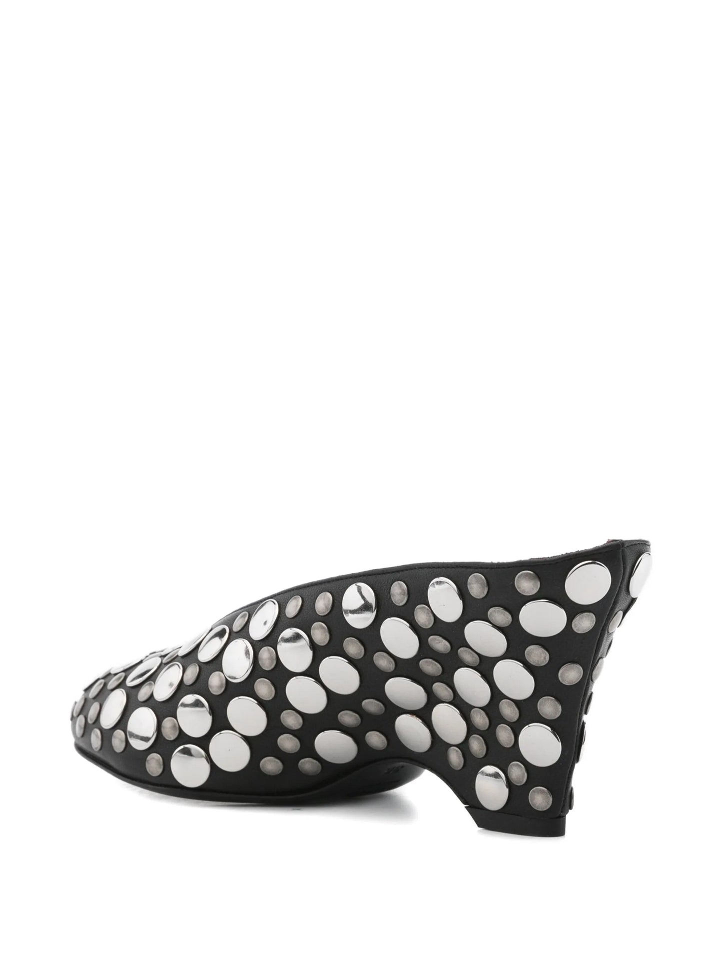 70mm metallic-studded heeled mules