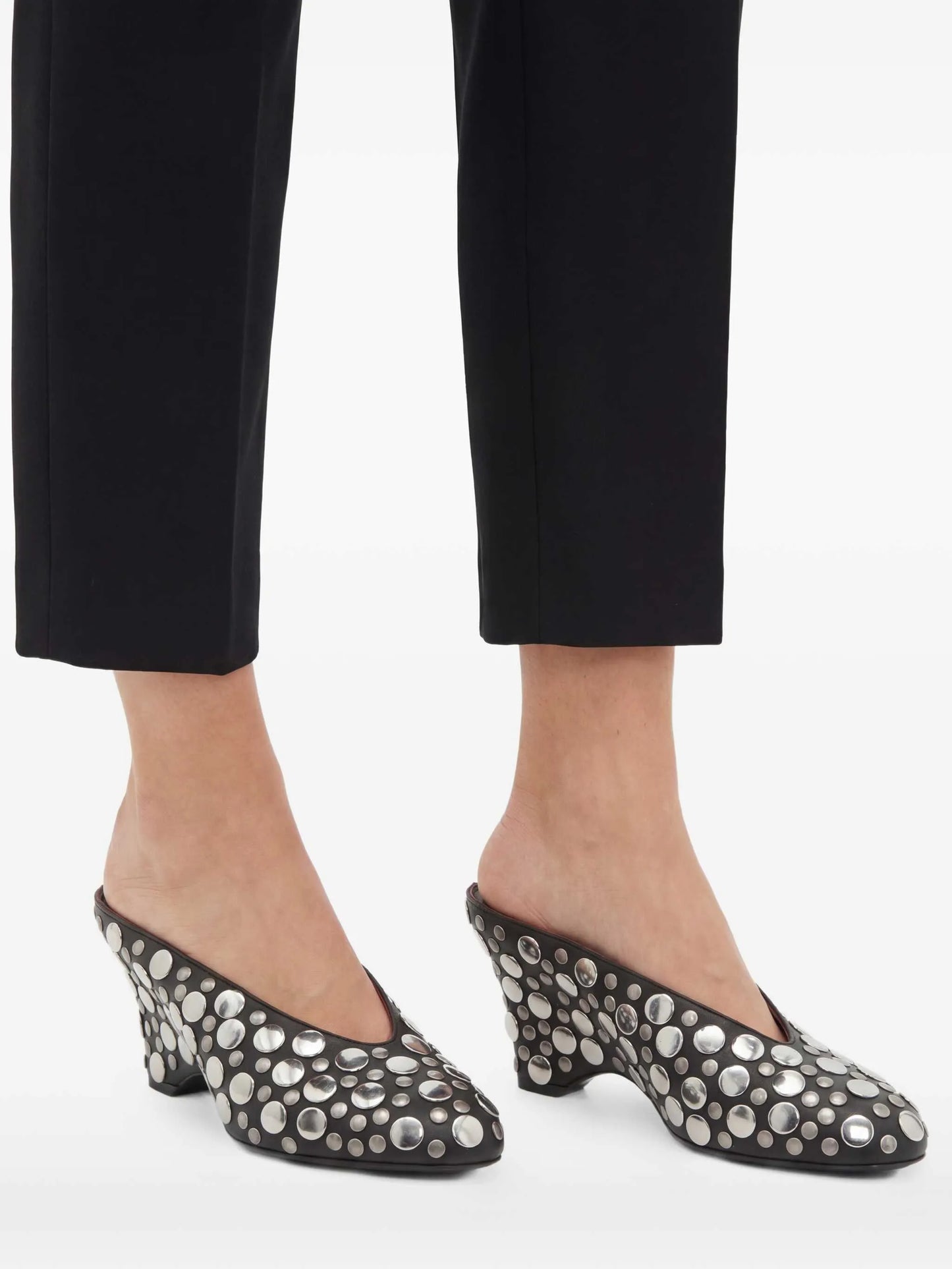 70mm Cloak metallic-studded heeled mules
