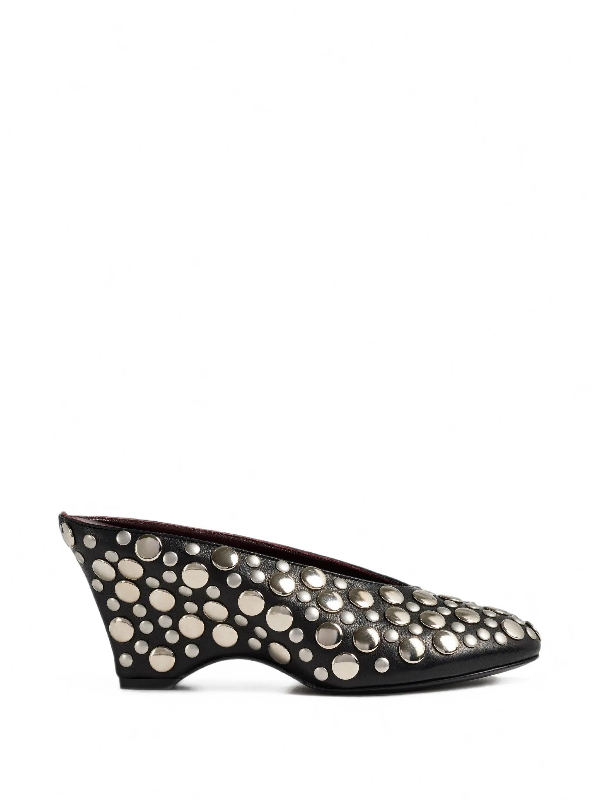 Cloak wedge mules