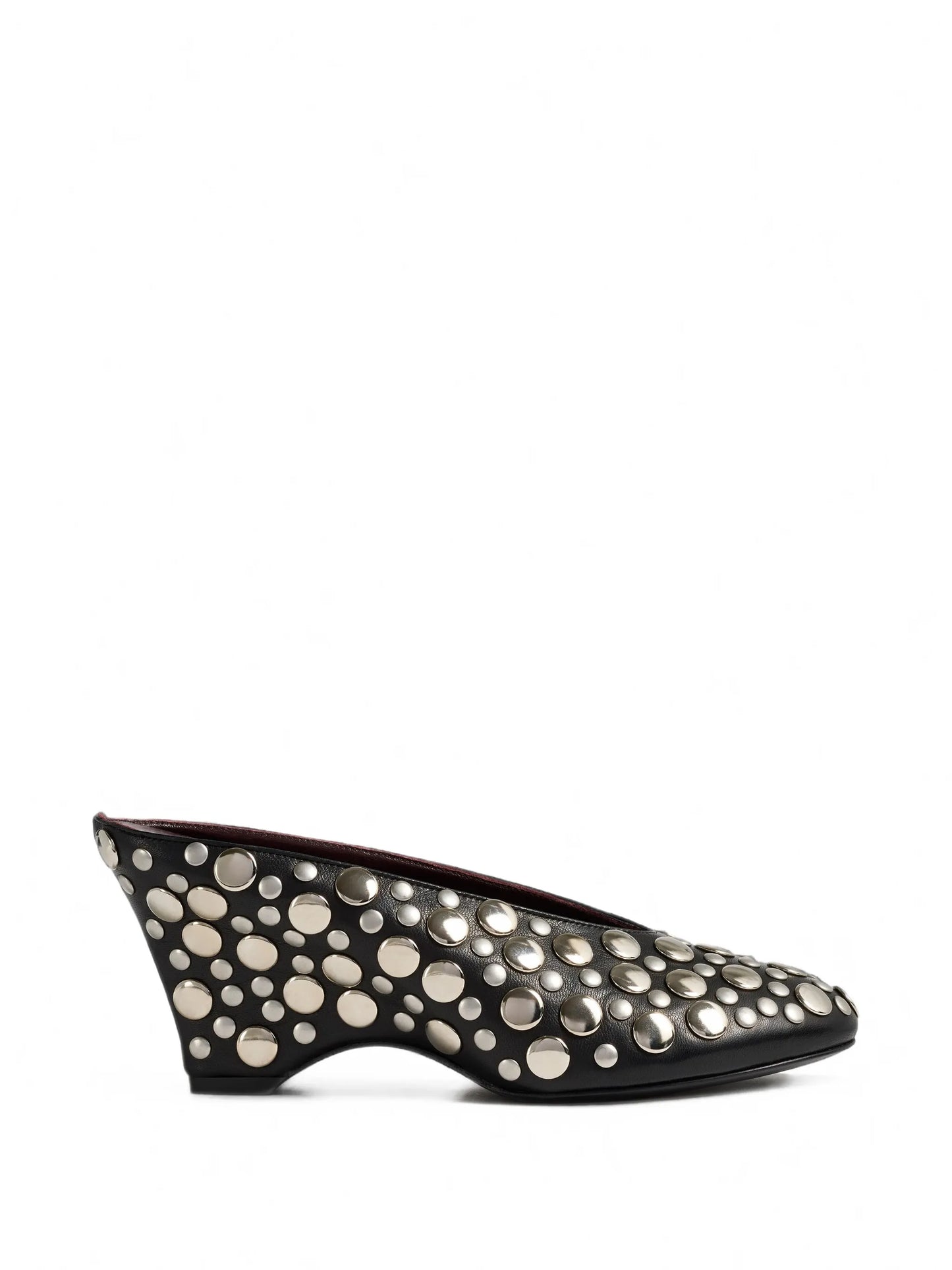 Cloak wedge mules