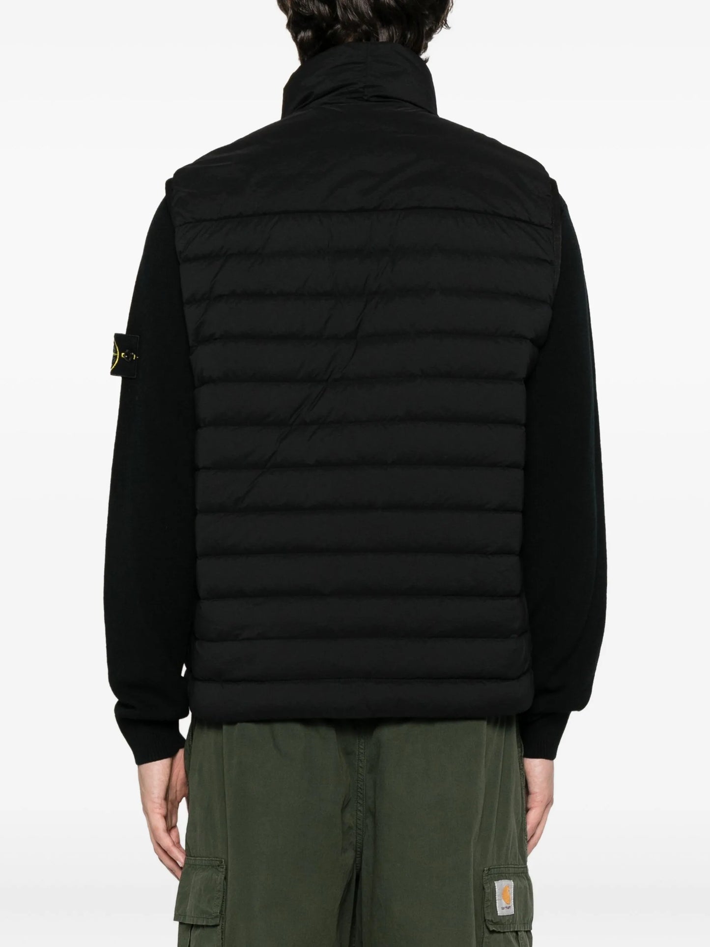 quilted high-neck vest