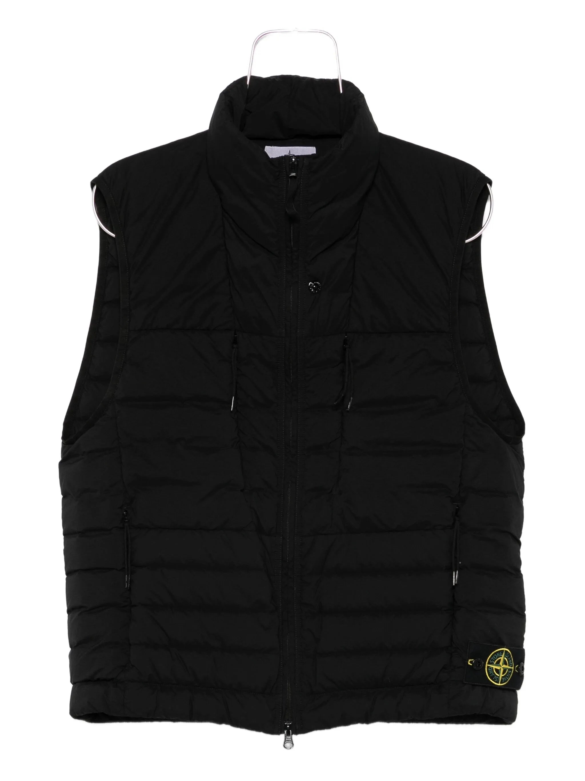 quilted high-neck vest