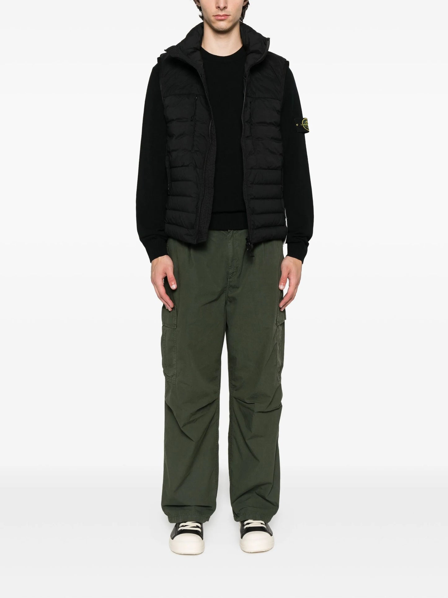 quilted high-neck vest