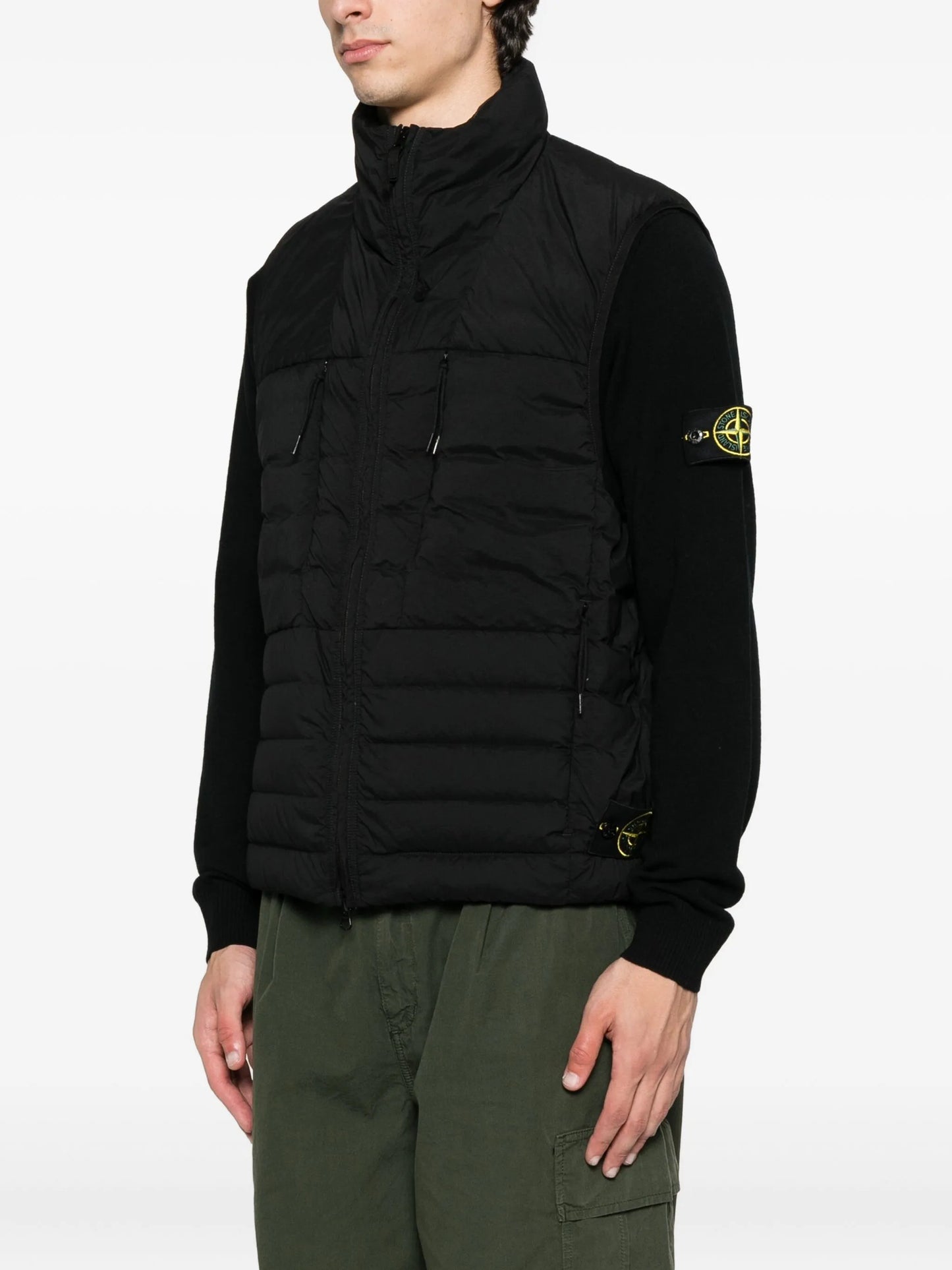 quilted high-neck vest