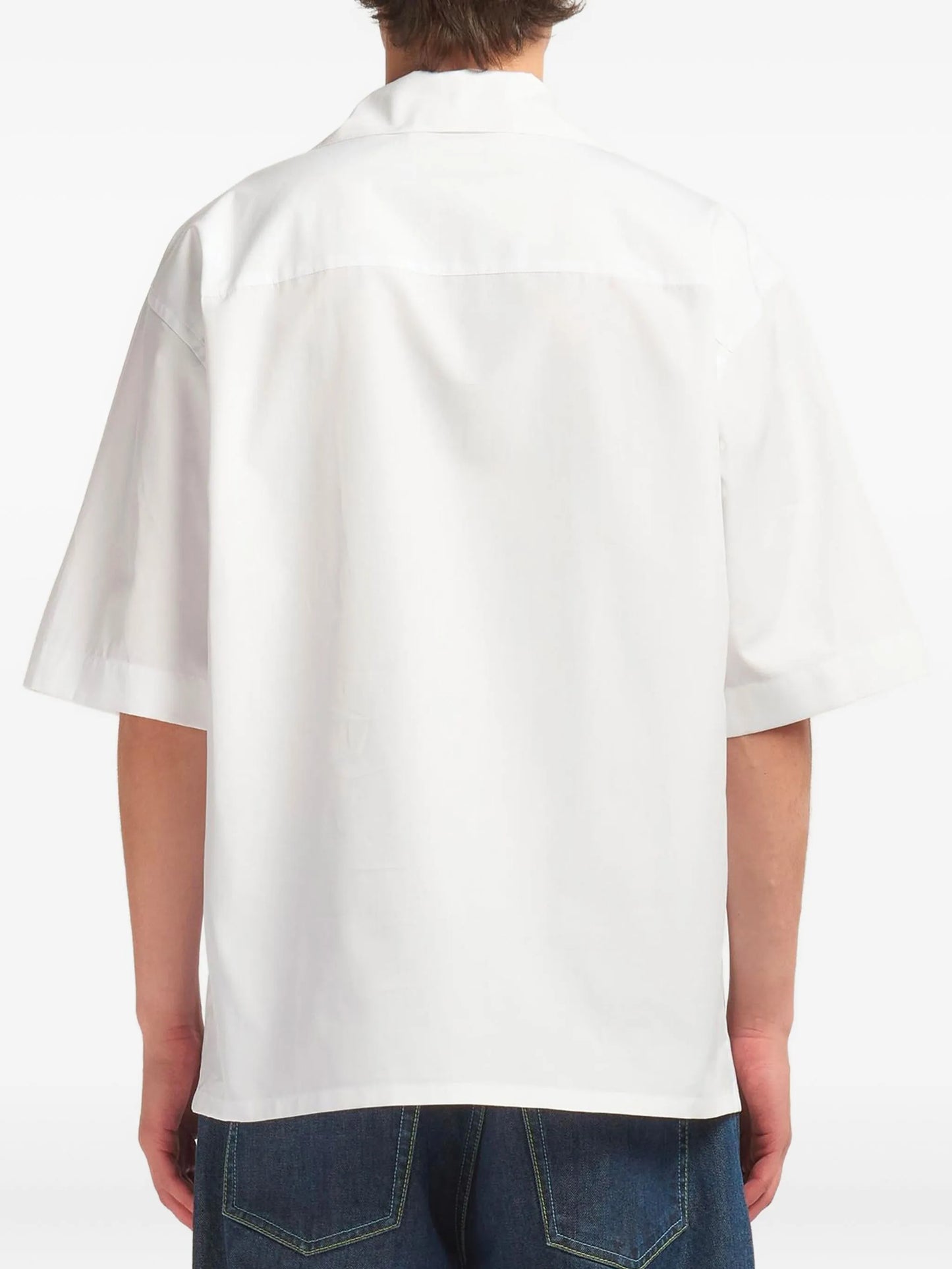 logo-print bowling shirt
