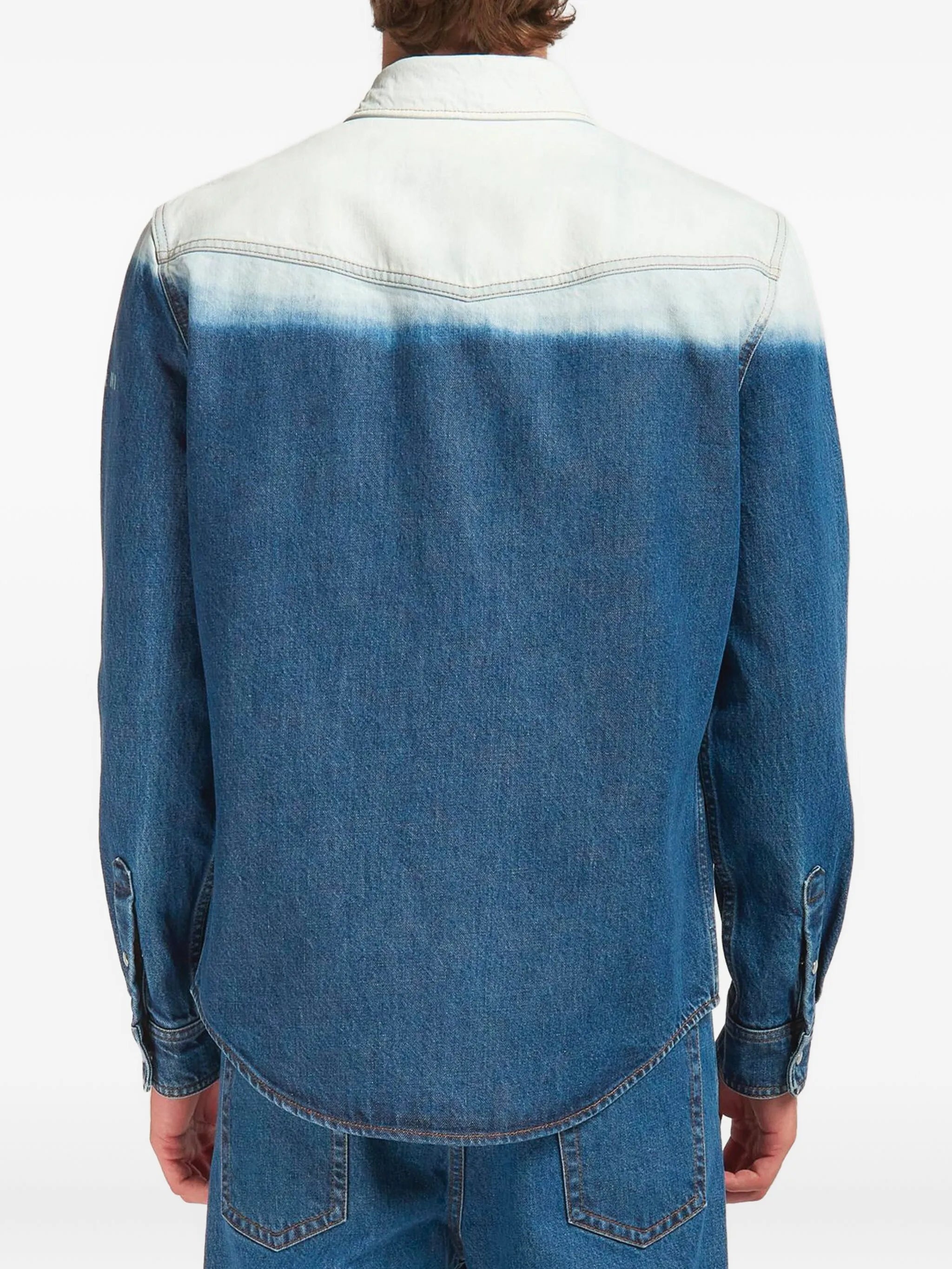 dip-dye denim shirt