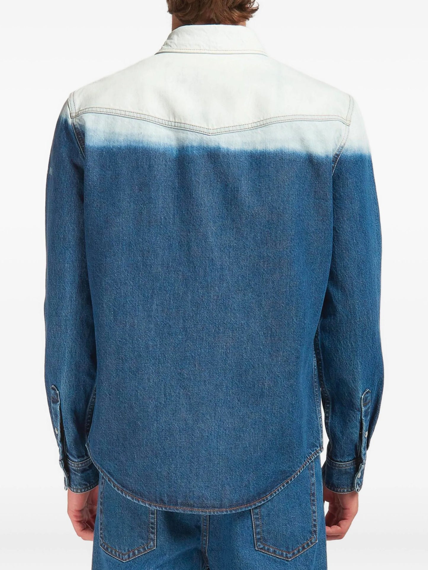 dip-dye denim shirt