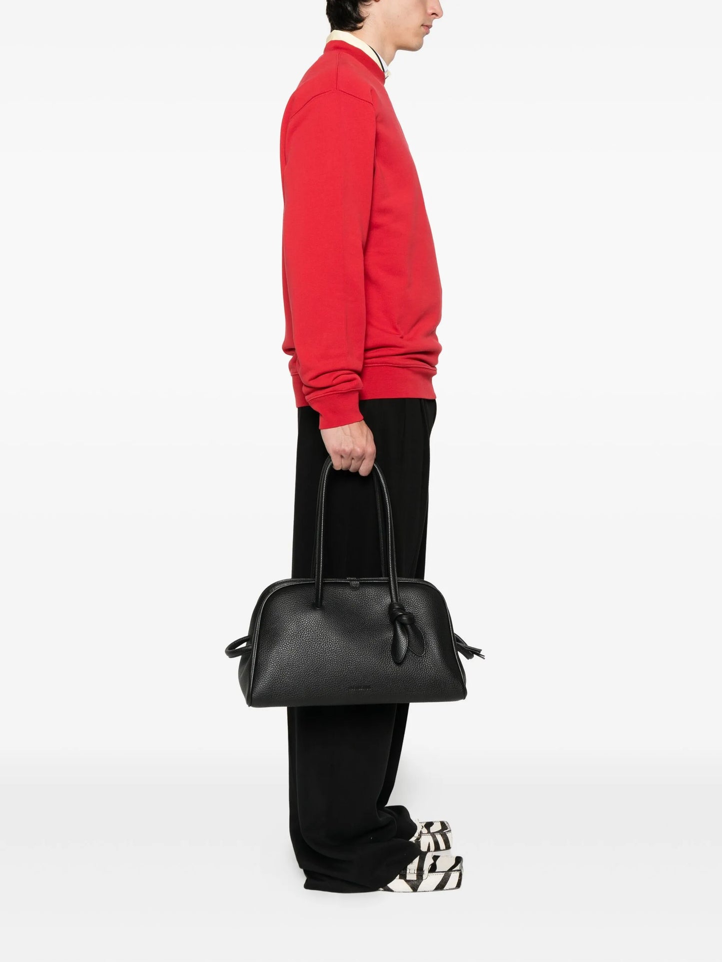 Tourism leather tote bag