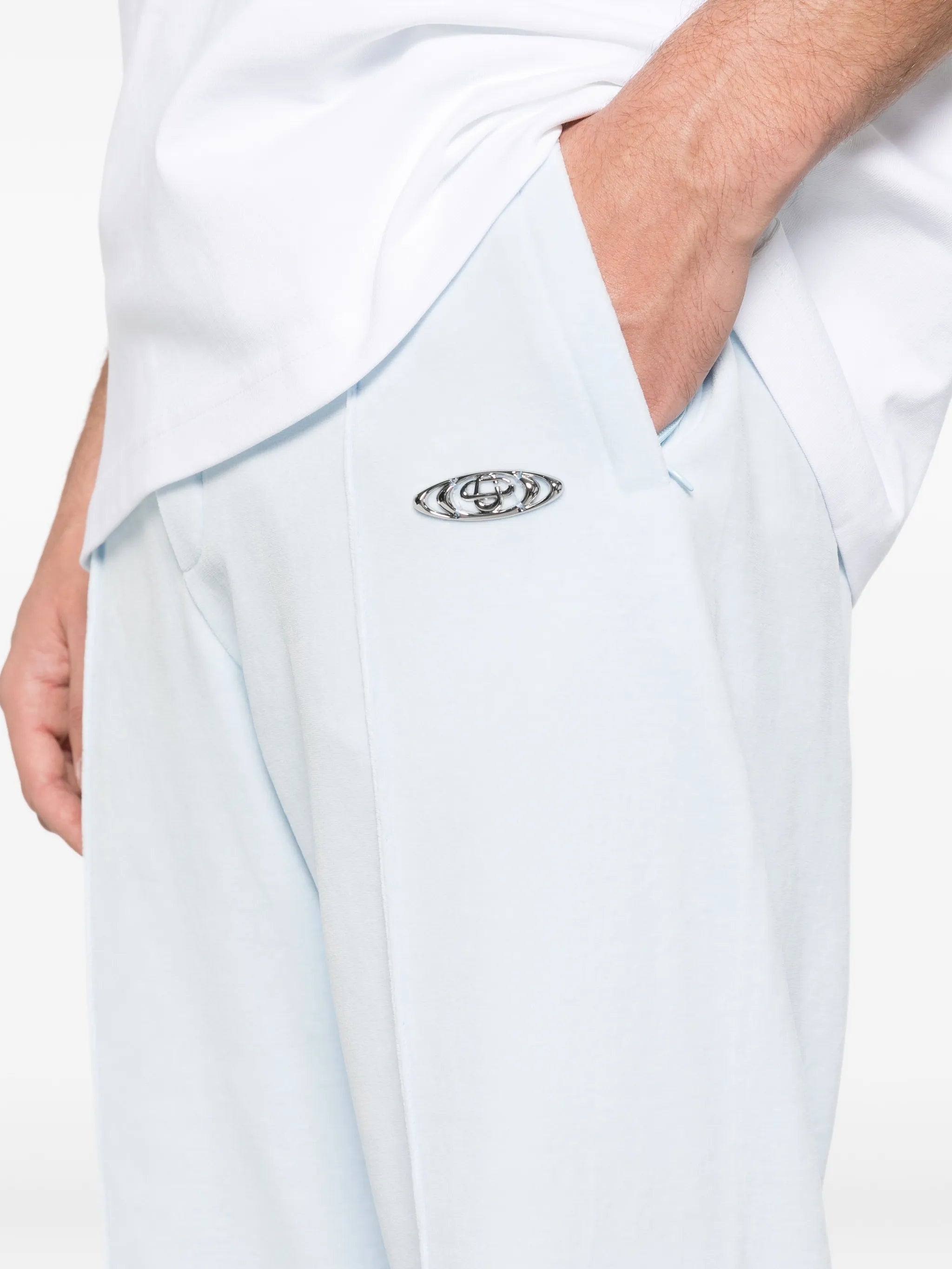 logo-plaque track pants