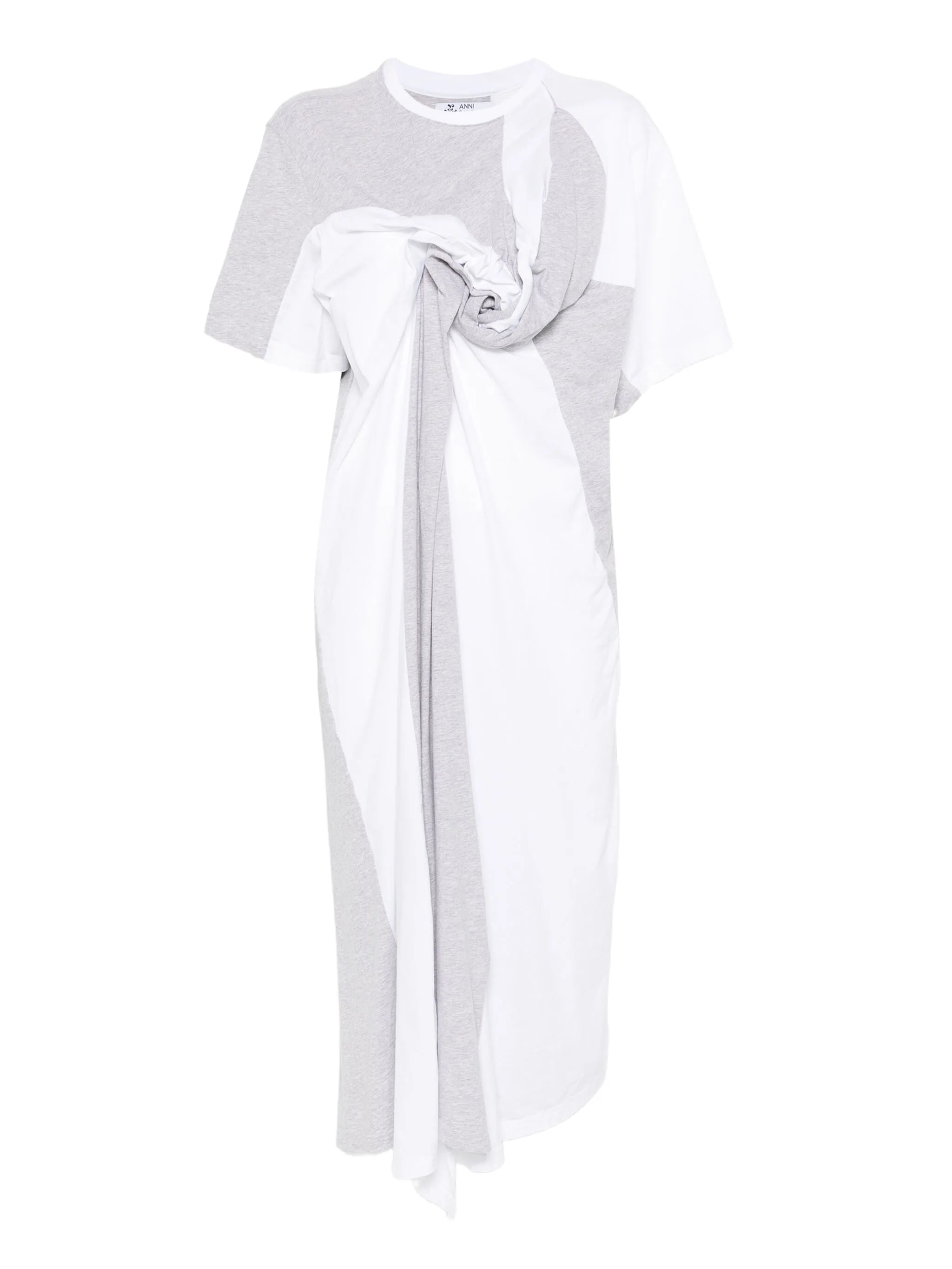 rose-detail T-shirt dress