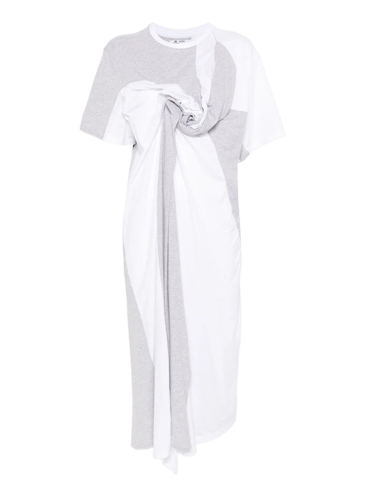 rose-detail T-shirt dress