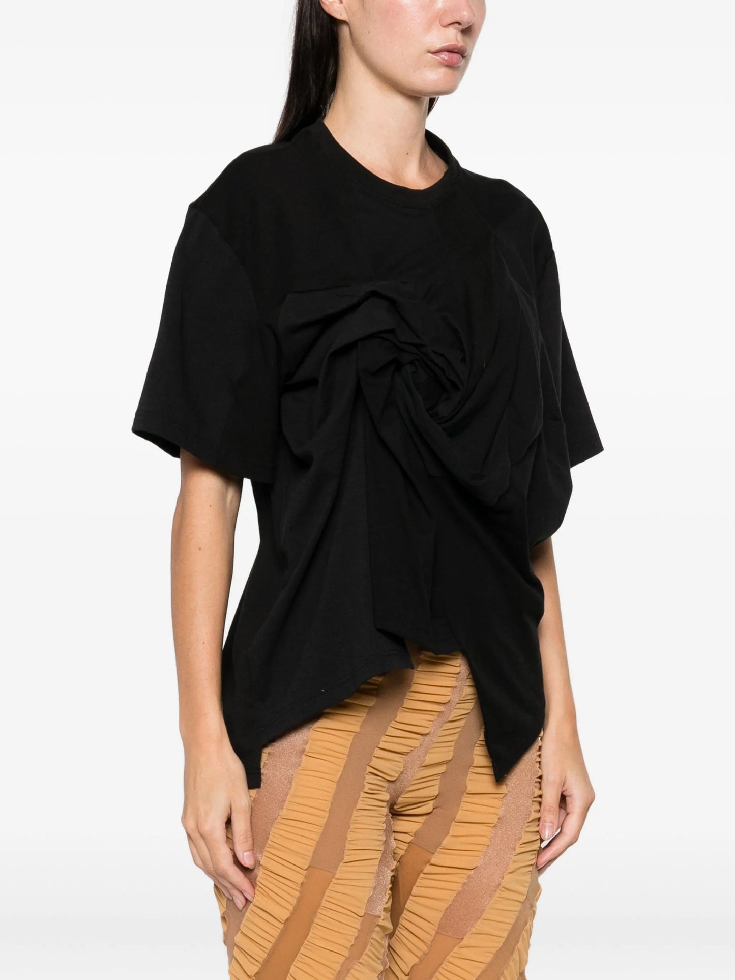 knot-detail crew-neck T-shirt