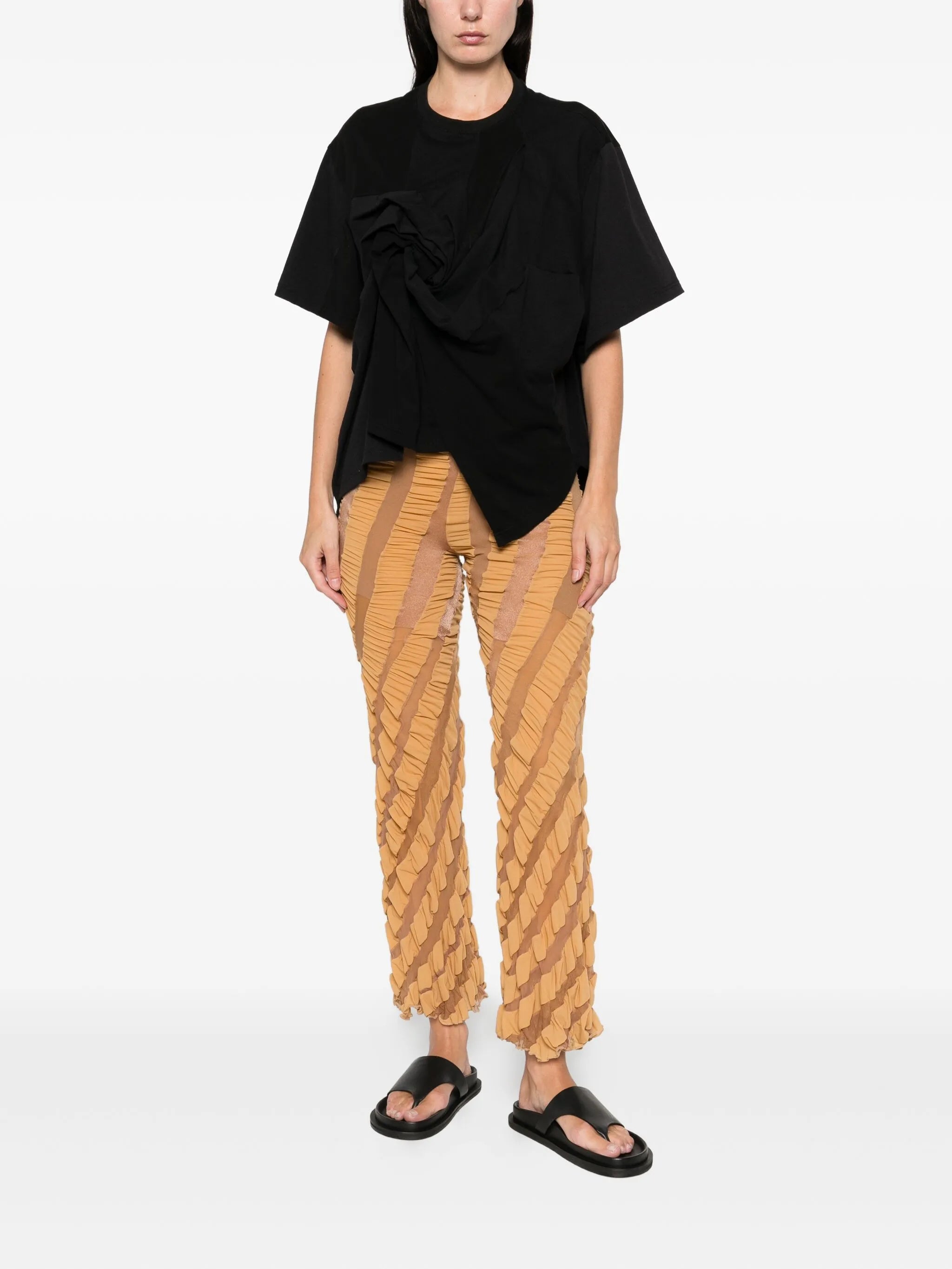 knot-detail crew-neck T-shirt