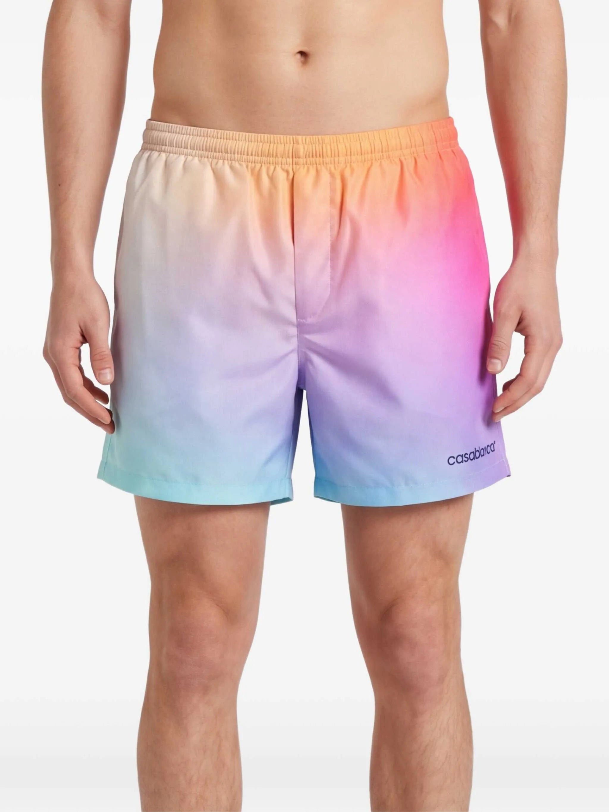 gradient printed swim shorts
